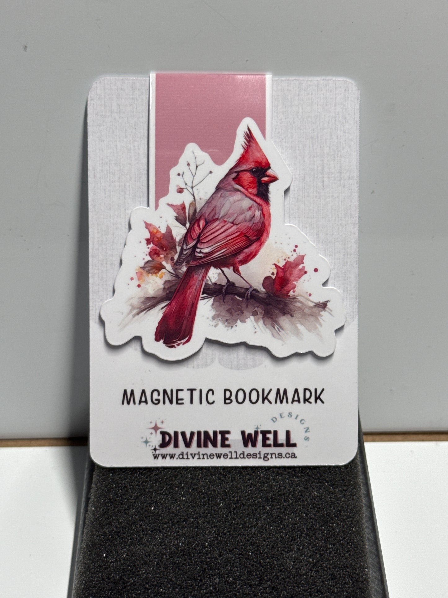 Magnetic Bookmark | Watercolour Cardinal
