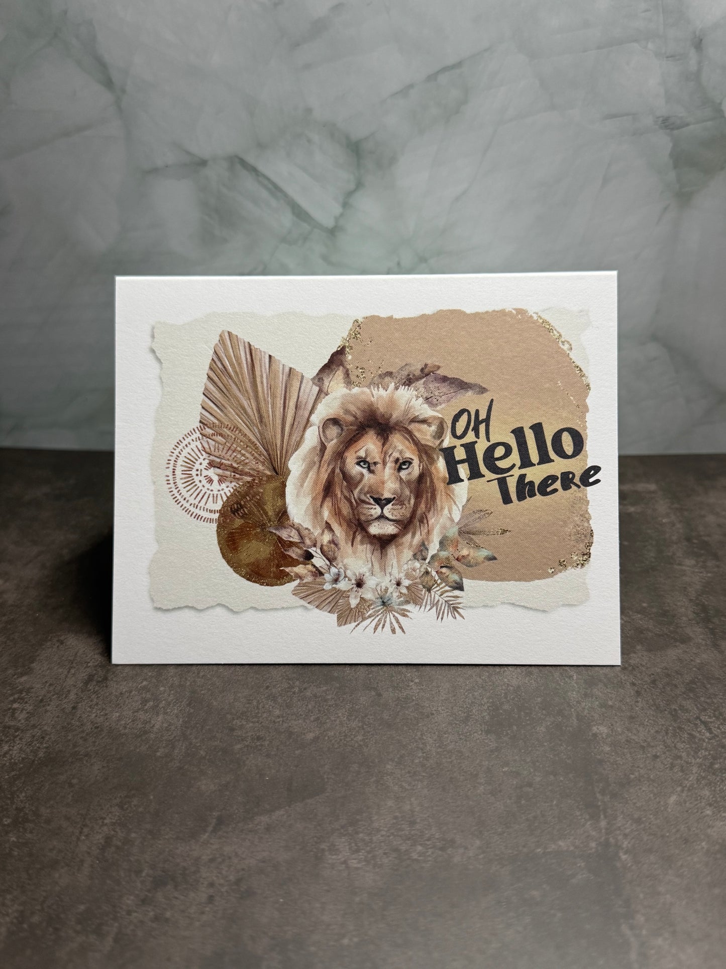 Greeting Card | Blank | Brave Lion - Oh Hello There | GC-0210