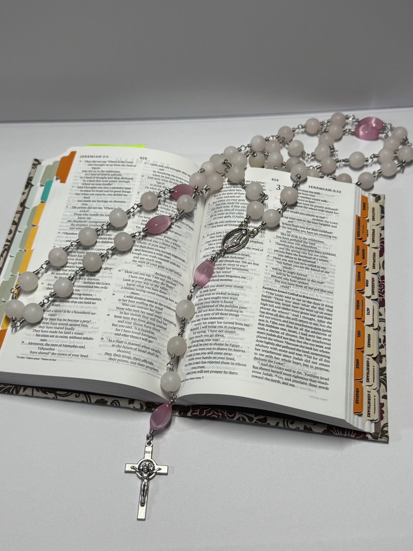 Rosary | Rose Quartz and Pink Glass | R0004