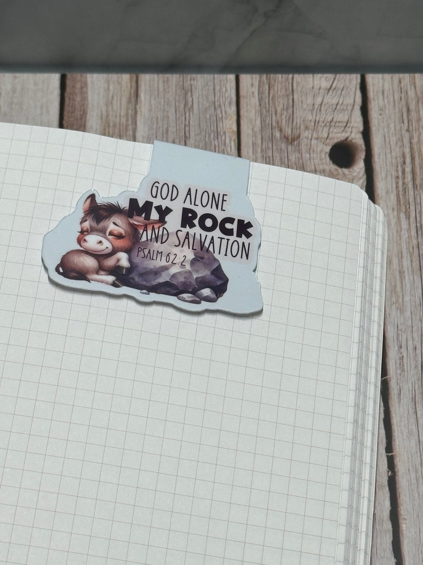 Magnetic Bookmark | God Alone My Rock and Salvation
