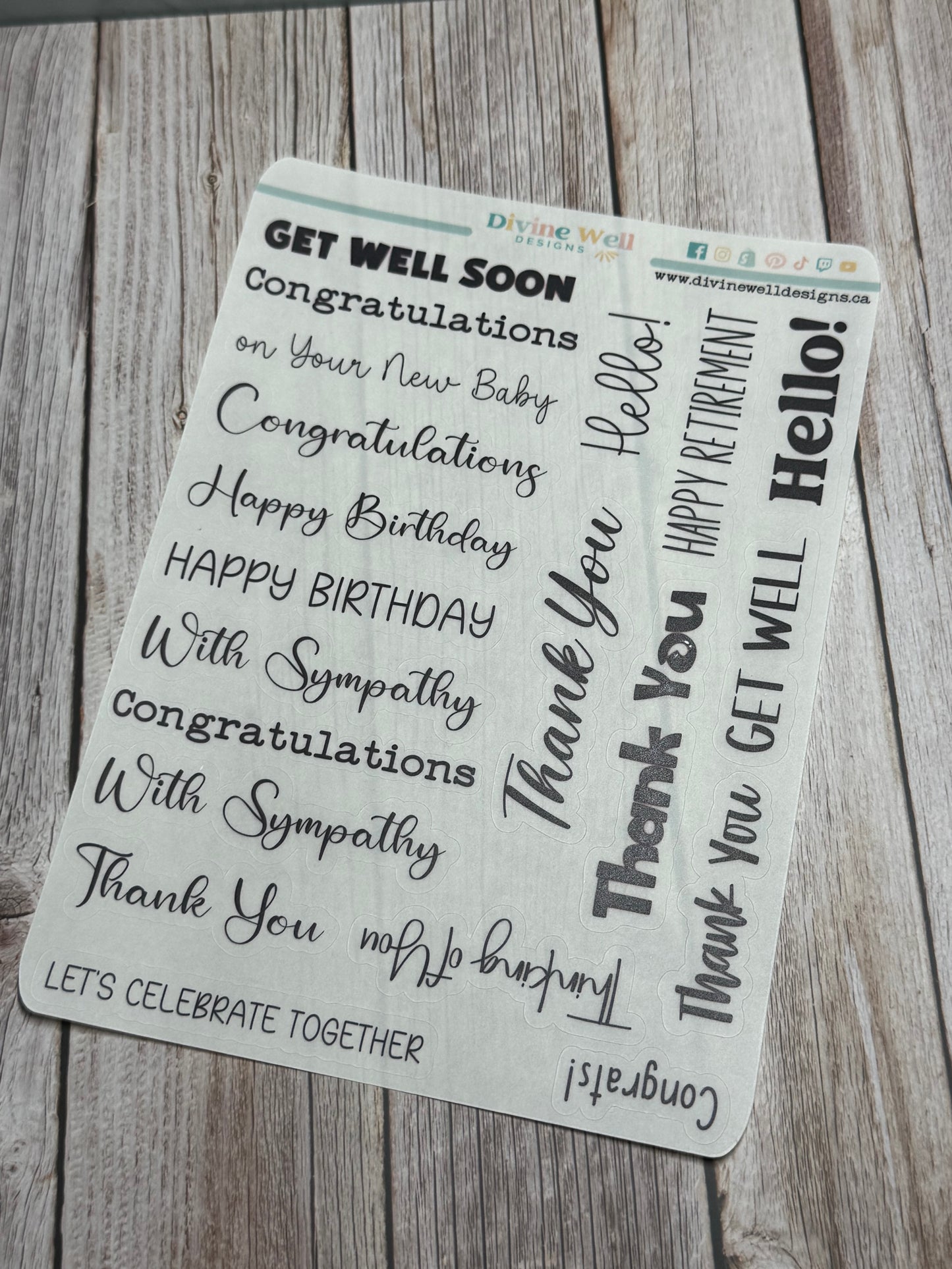 Script Stickers | Everyday Sentiments | SC-0021