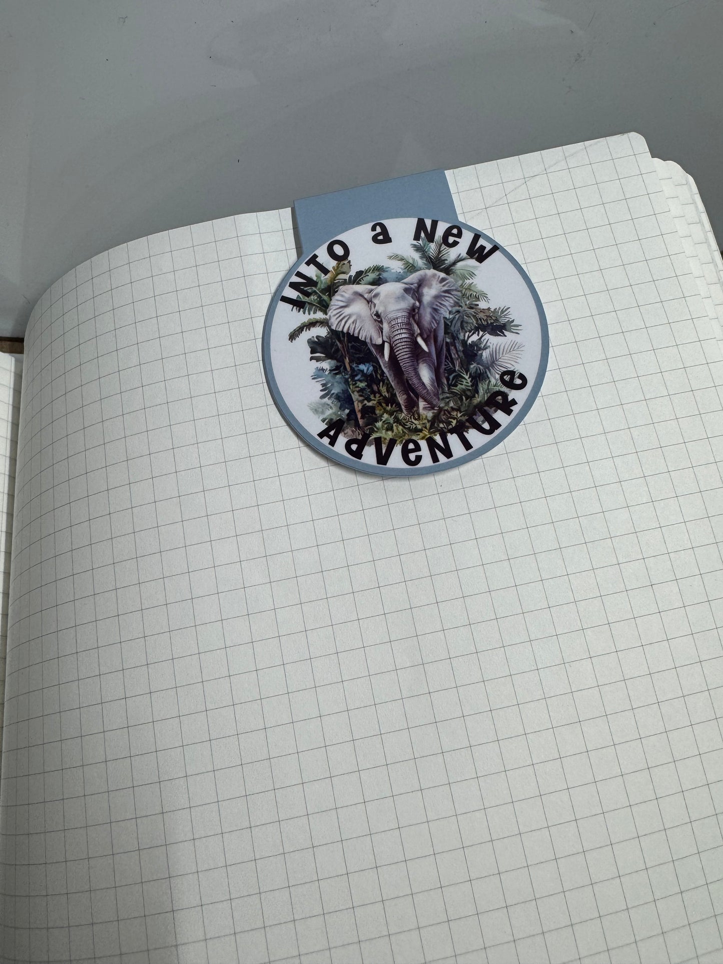 Magnetic Bookmark | Watercolor Elephant in Jungle