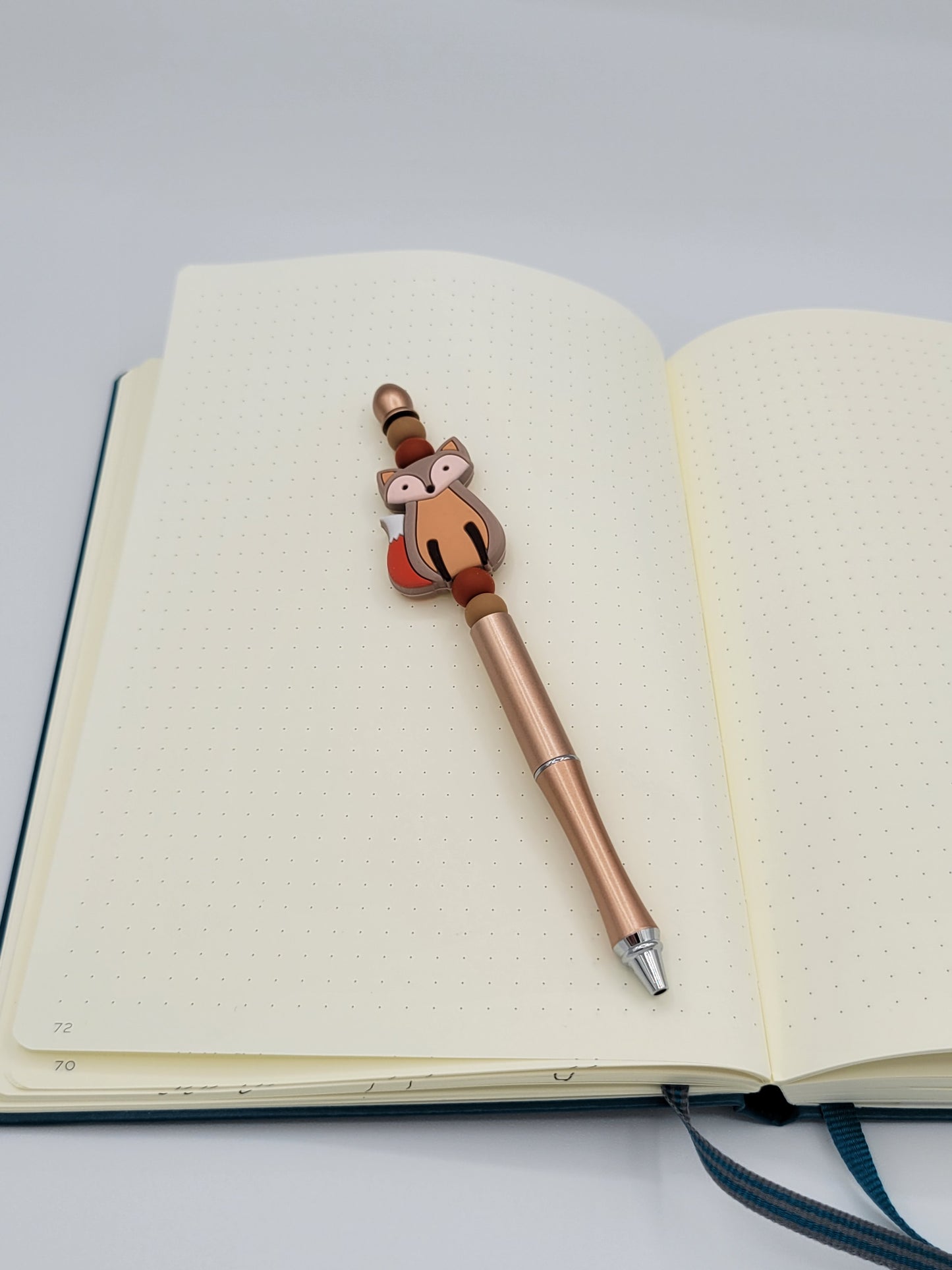 A Foxy One Beaded Refillable Metal Pen