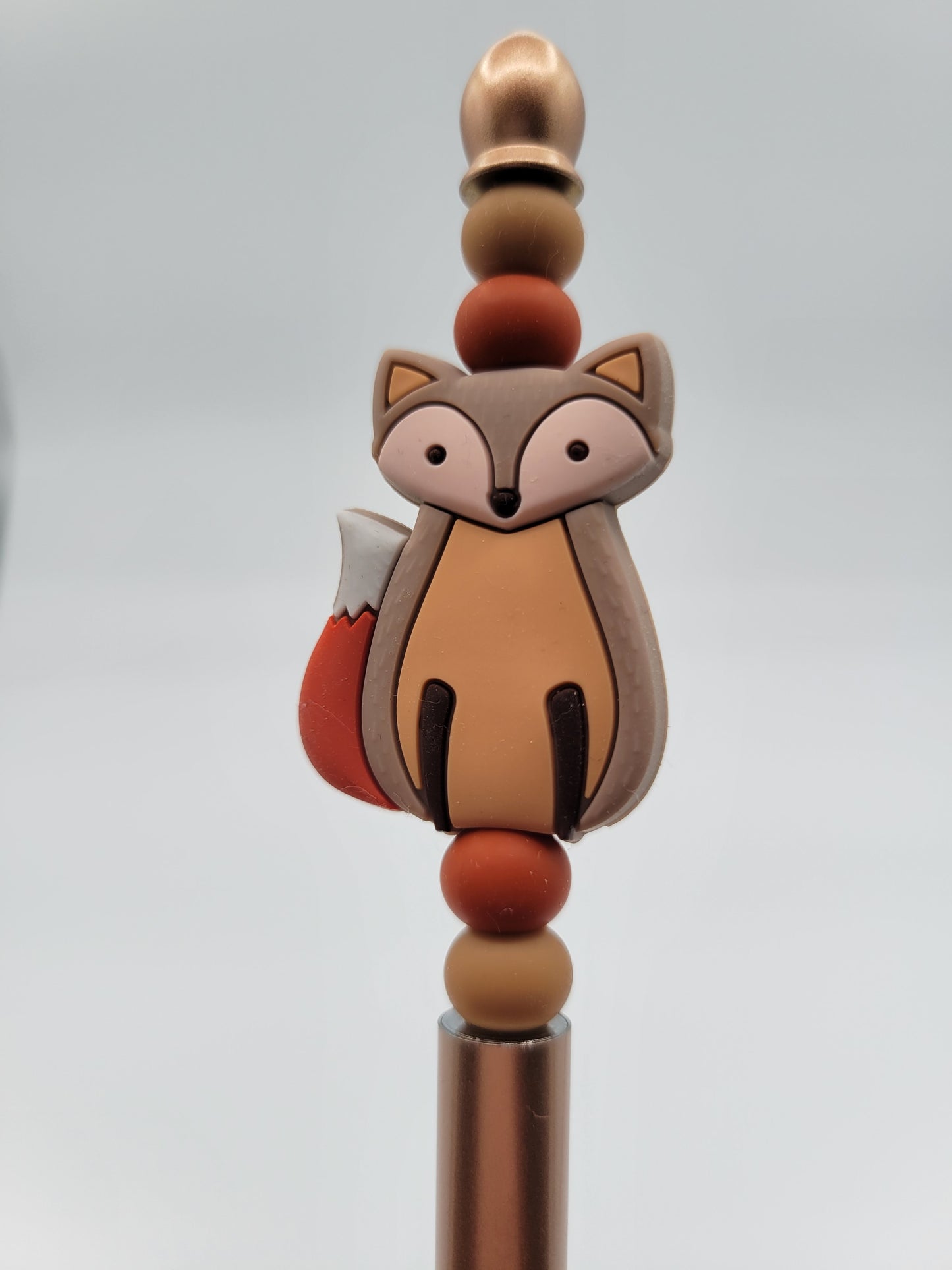 A Foxy One Beaded Refillable Metal Pen