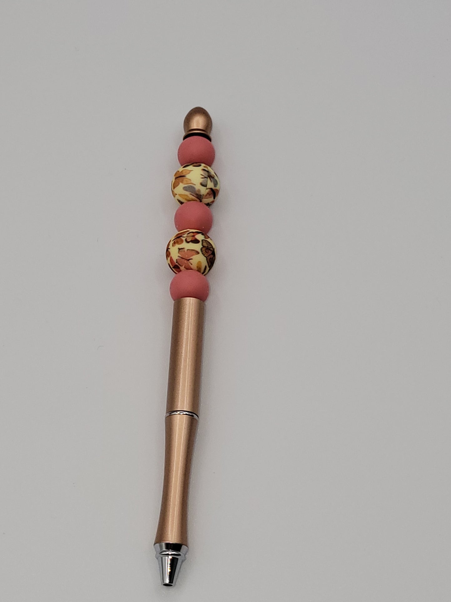 Butterfly Beaded Refillable Metal Pen