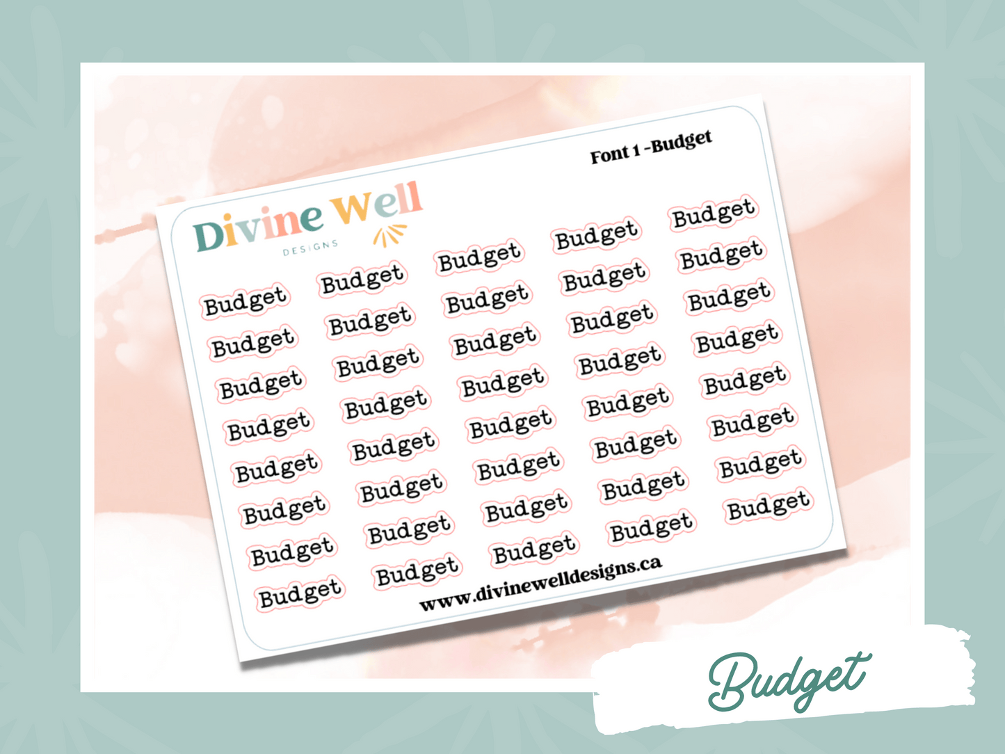 F01.0005 | Budget Script | Planner Stickers