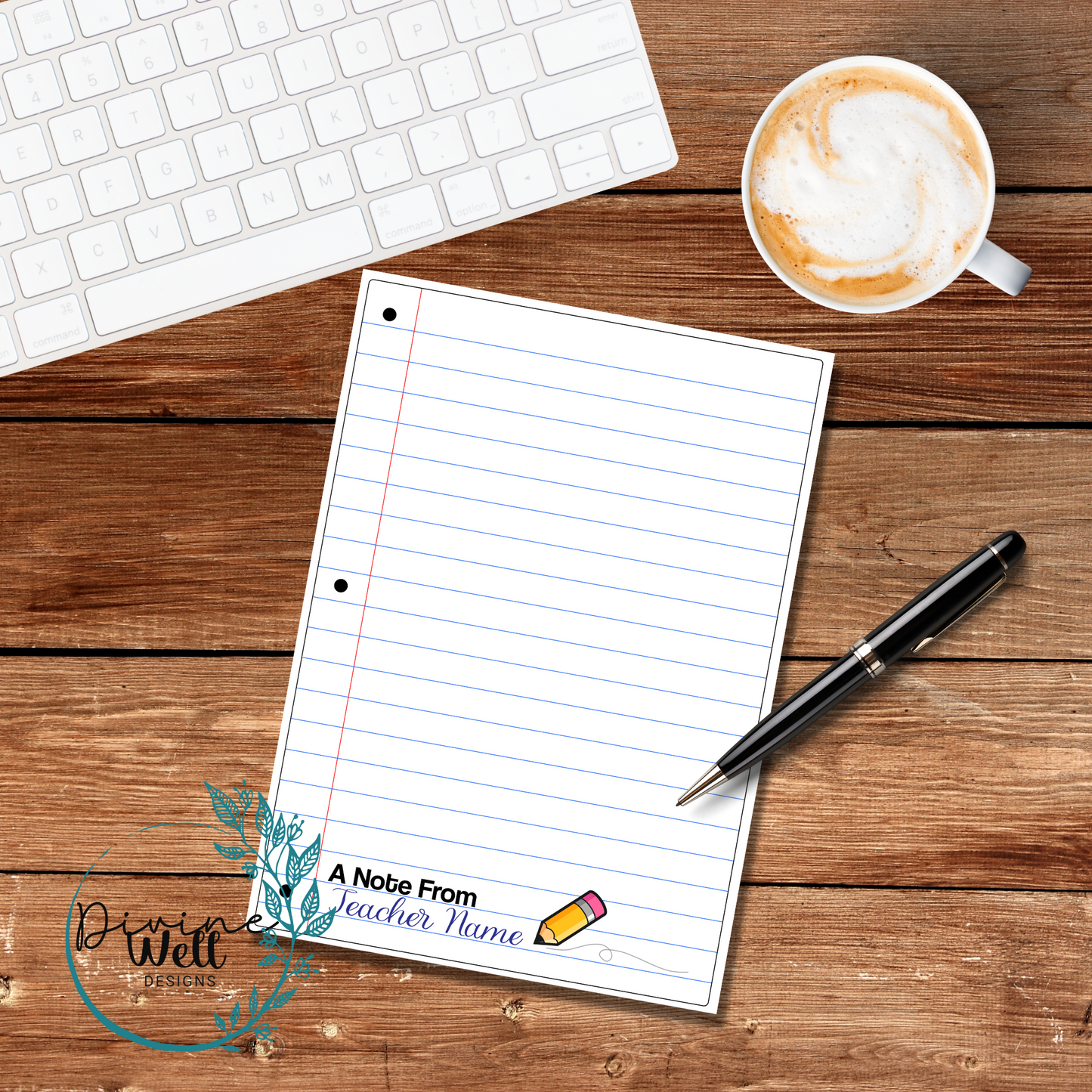 Custom Teacher Ruled Notepad - 5x7 Notepad