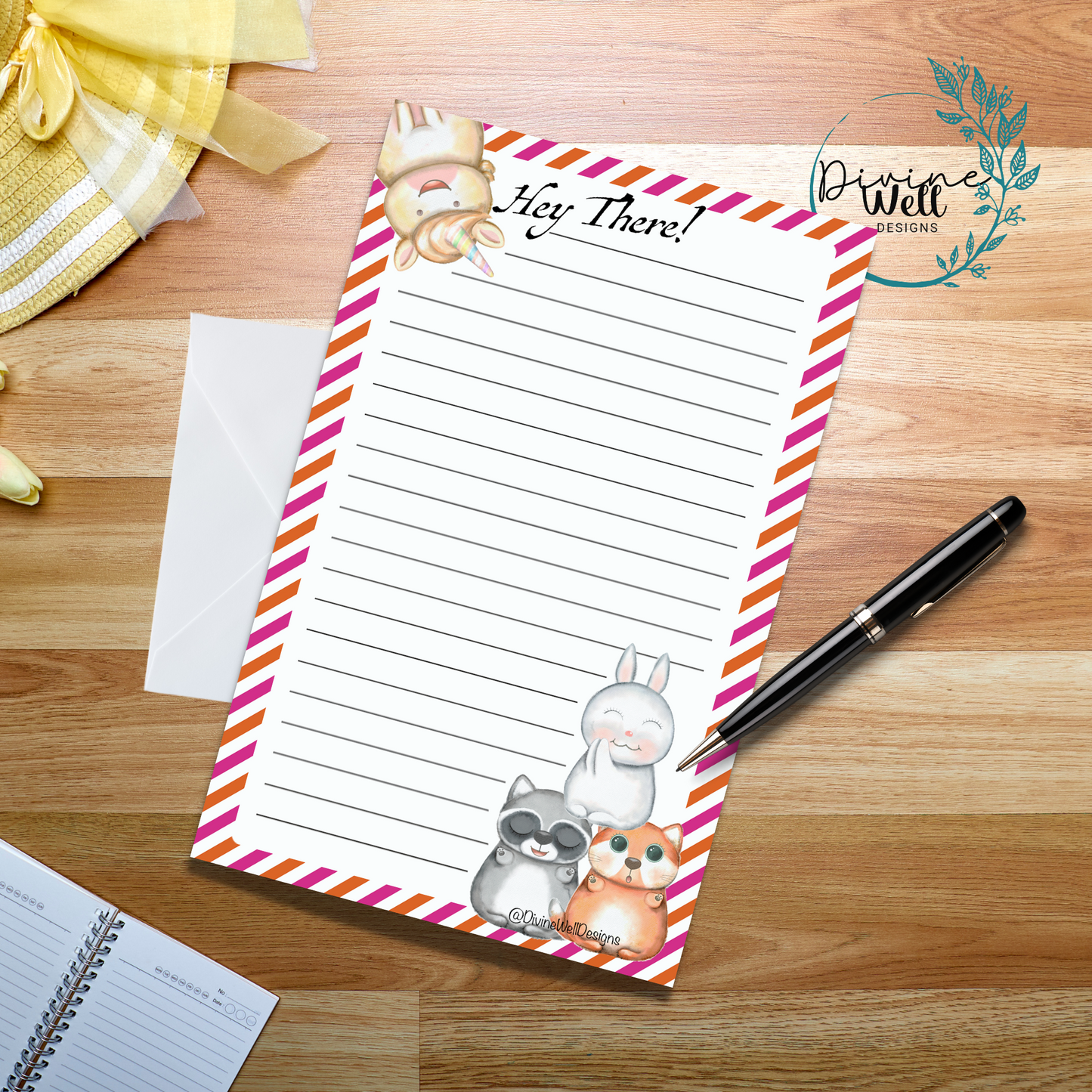 0114.1 - Cute Kawaii Animlas - Half Letter