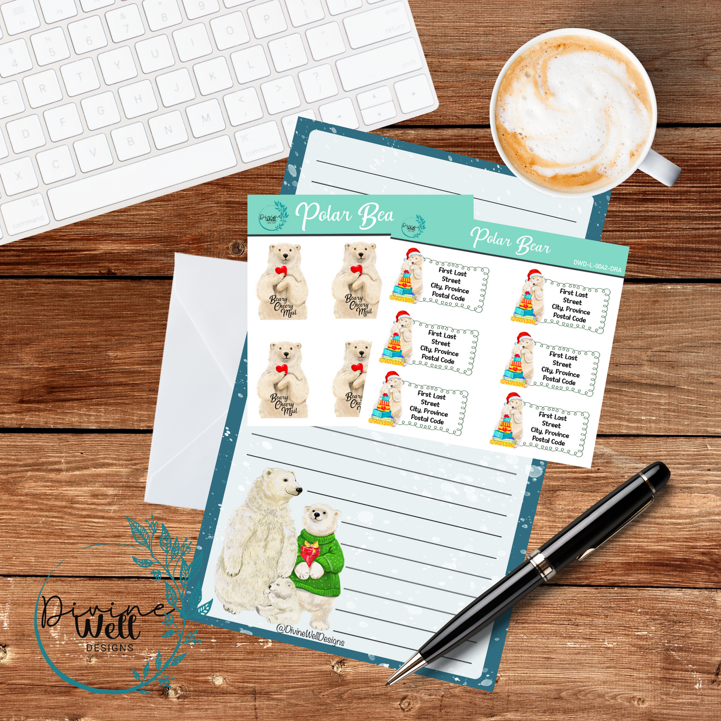0042 - Polar Bears - Letter Writing Kit