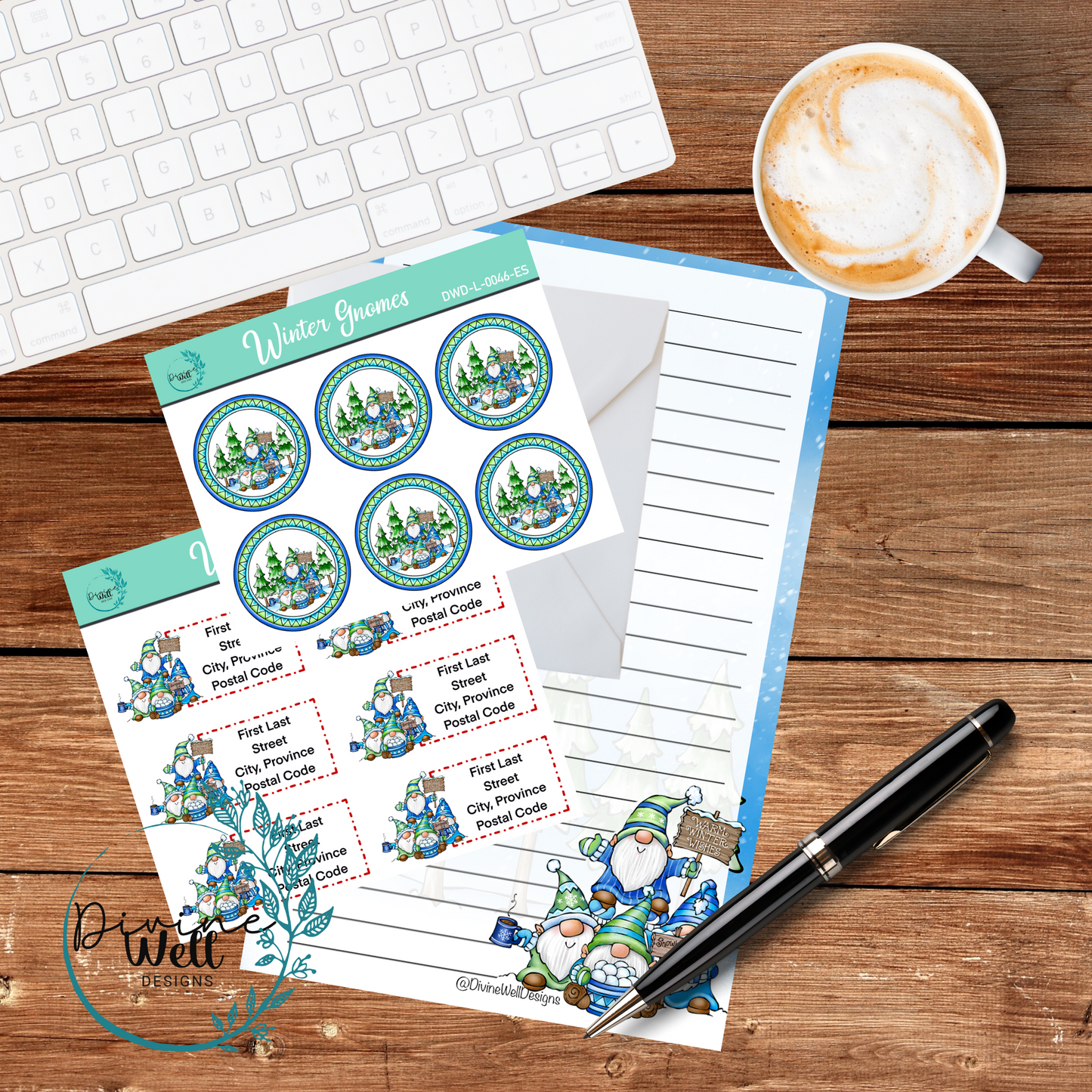 0046 - Winter Gnomes - Letter Writing Kit