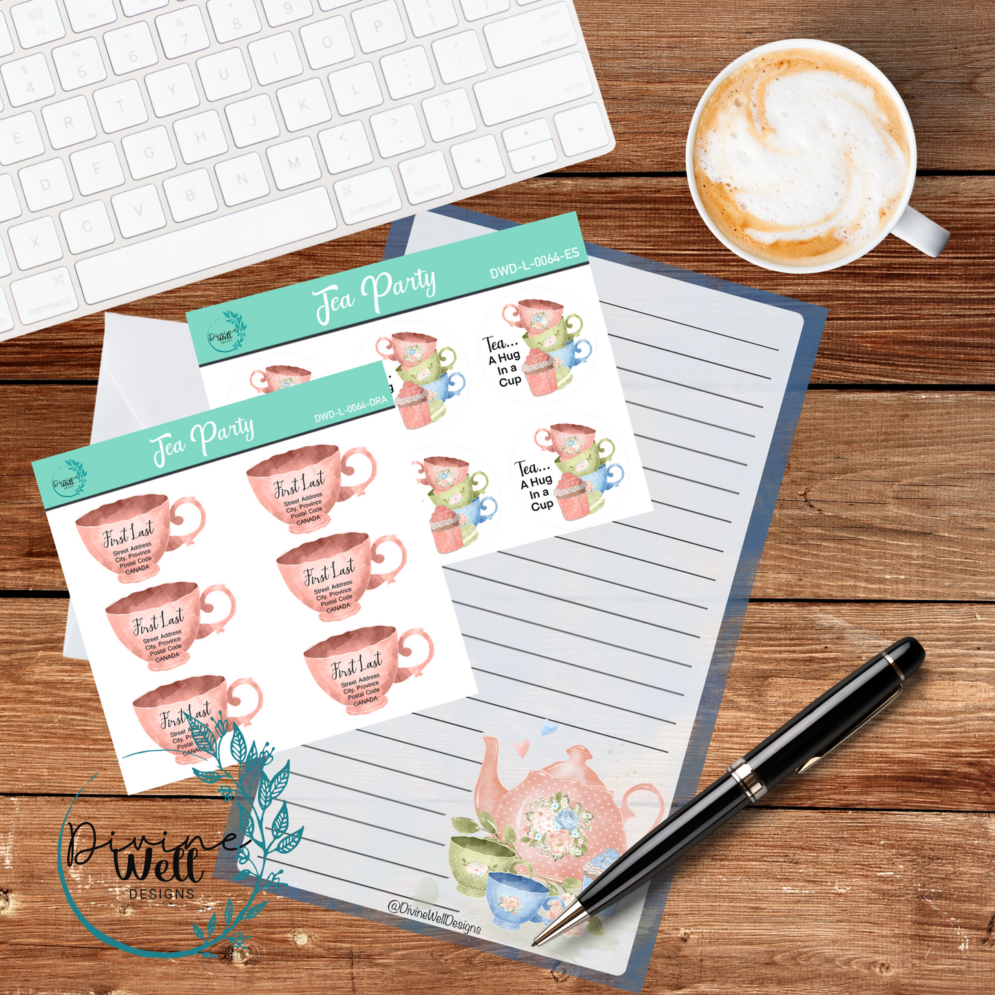 0064 - Tea Party - Letter Writing Kit