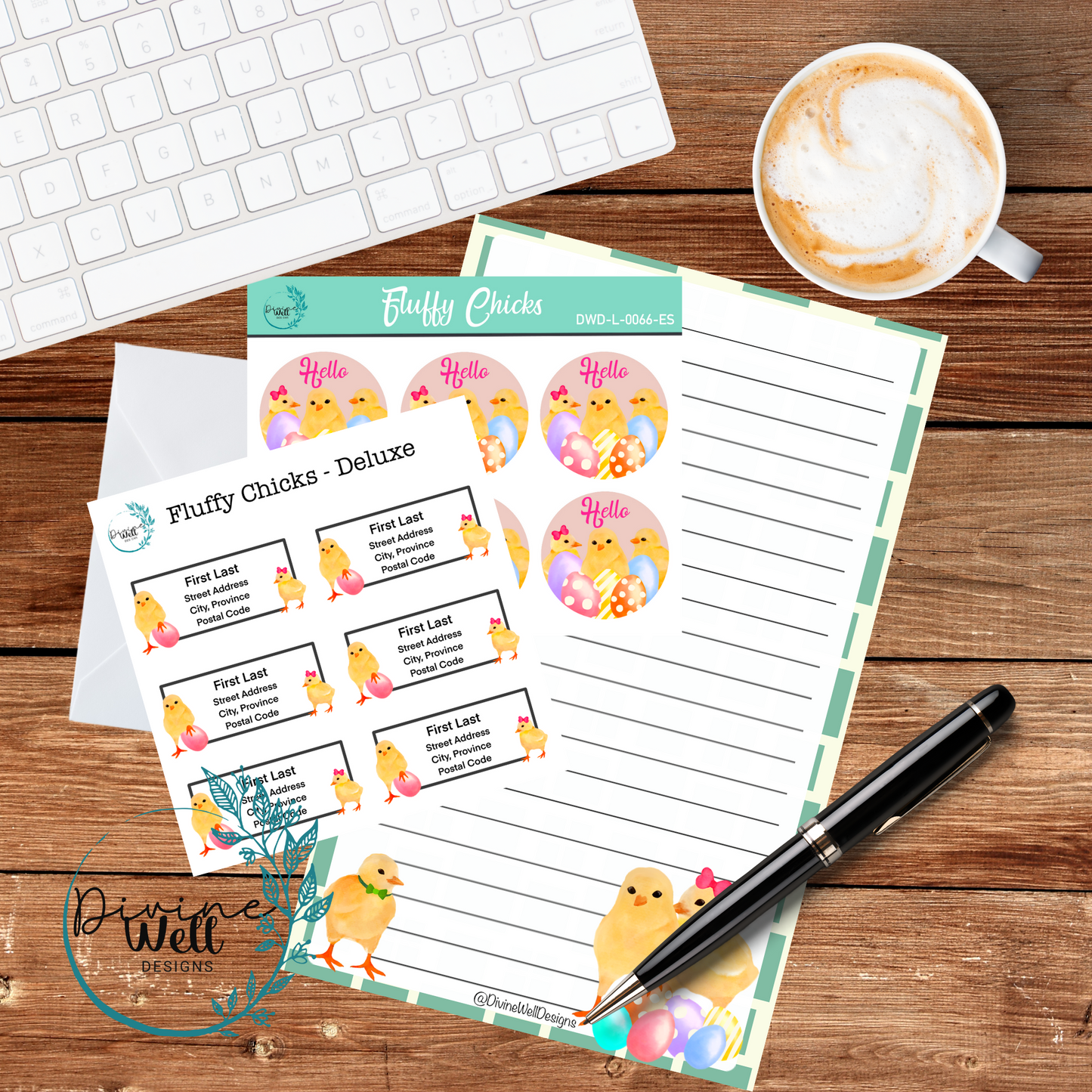 0066 - Fluffy Chicks - Letter Writing Kit