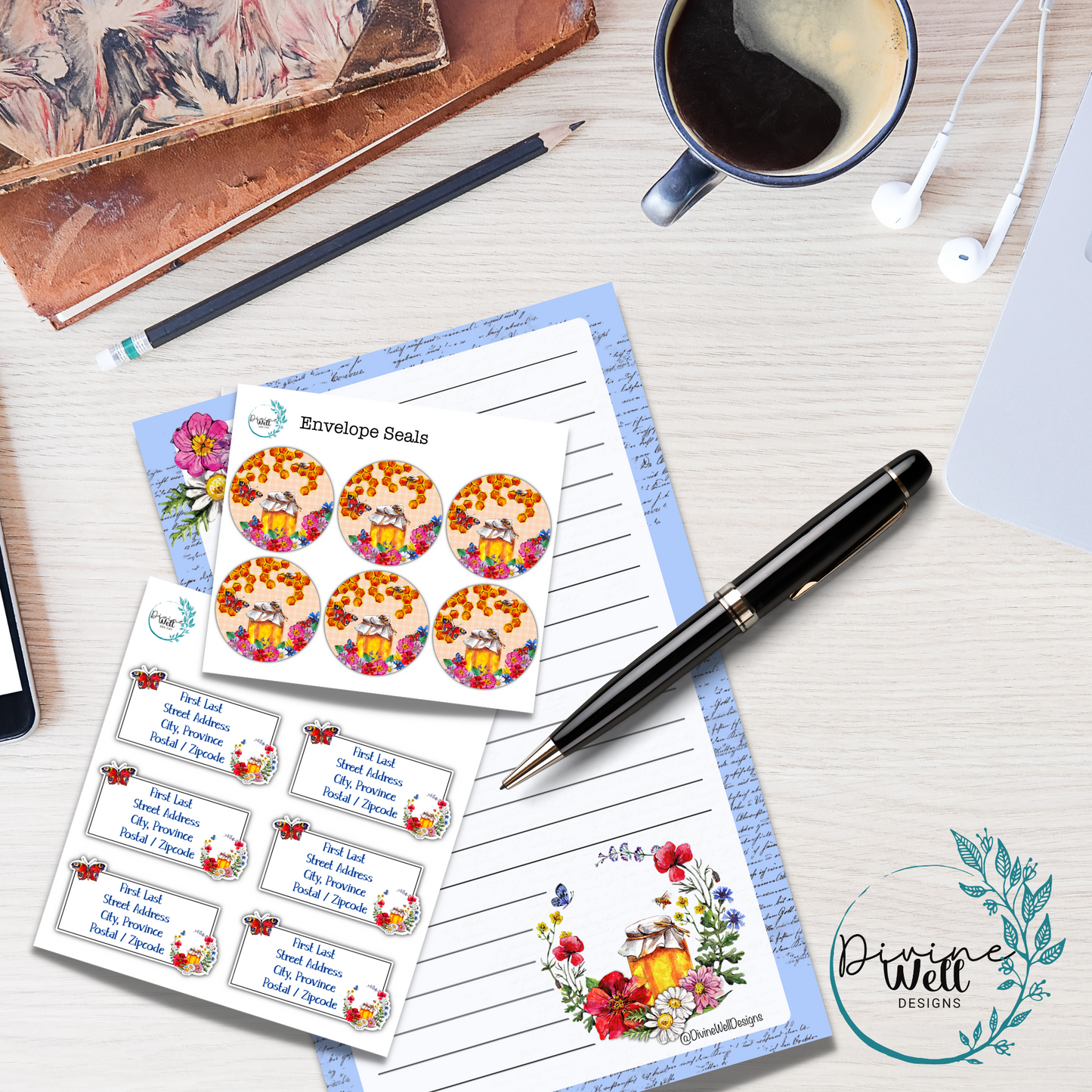 0120 - Sunny Wildflowers - Letter Writing Kit