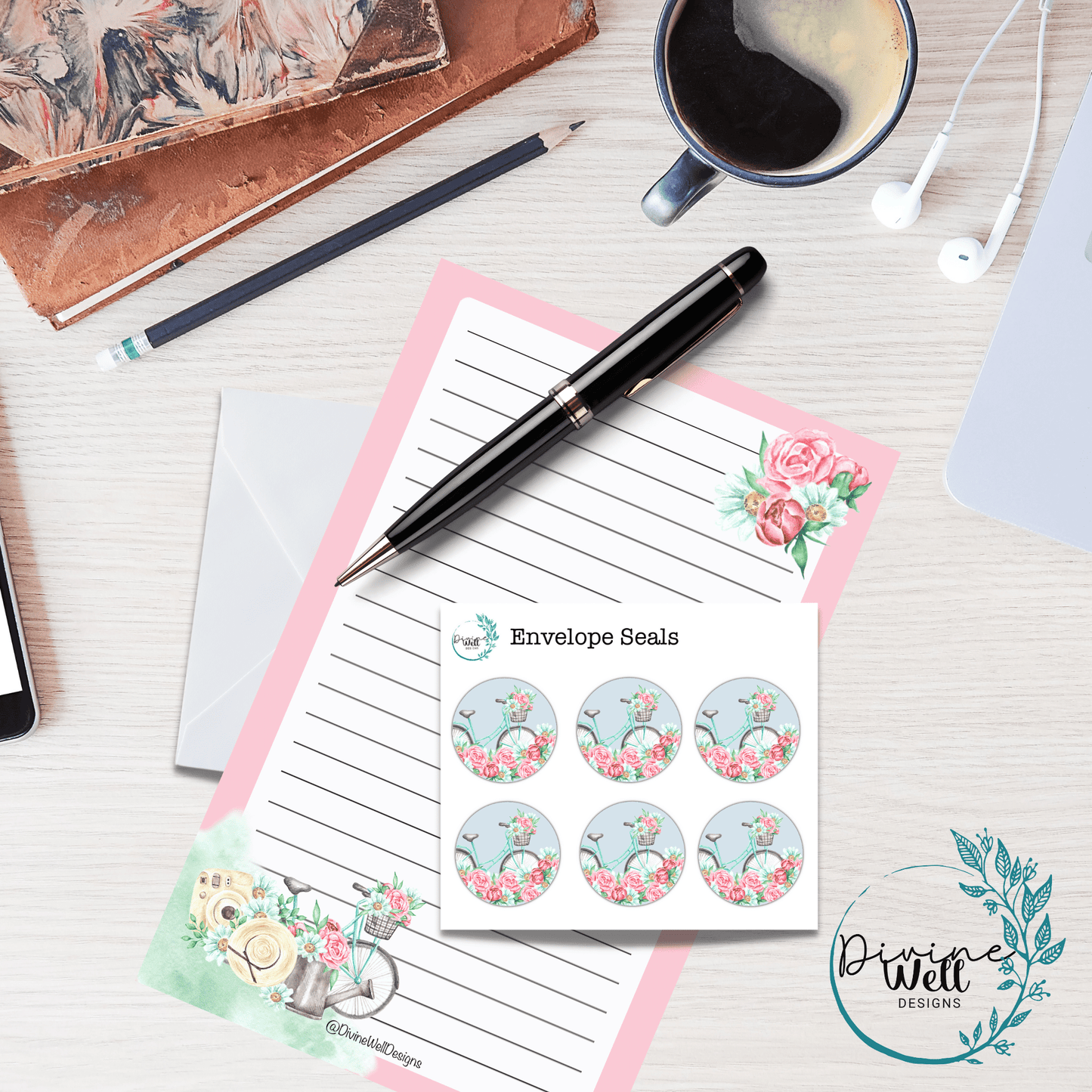0125 - Summer Floral Cycle - Letter Writing Kit