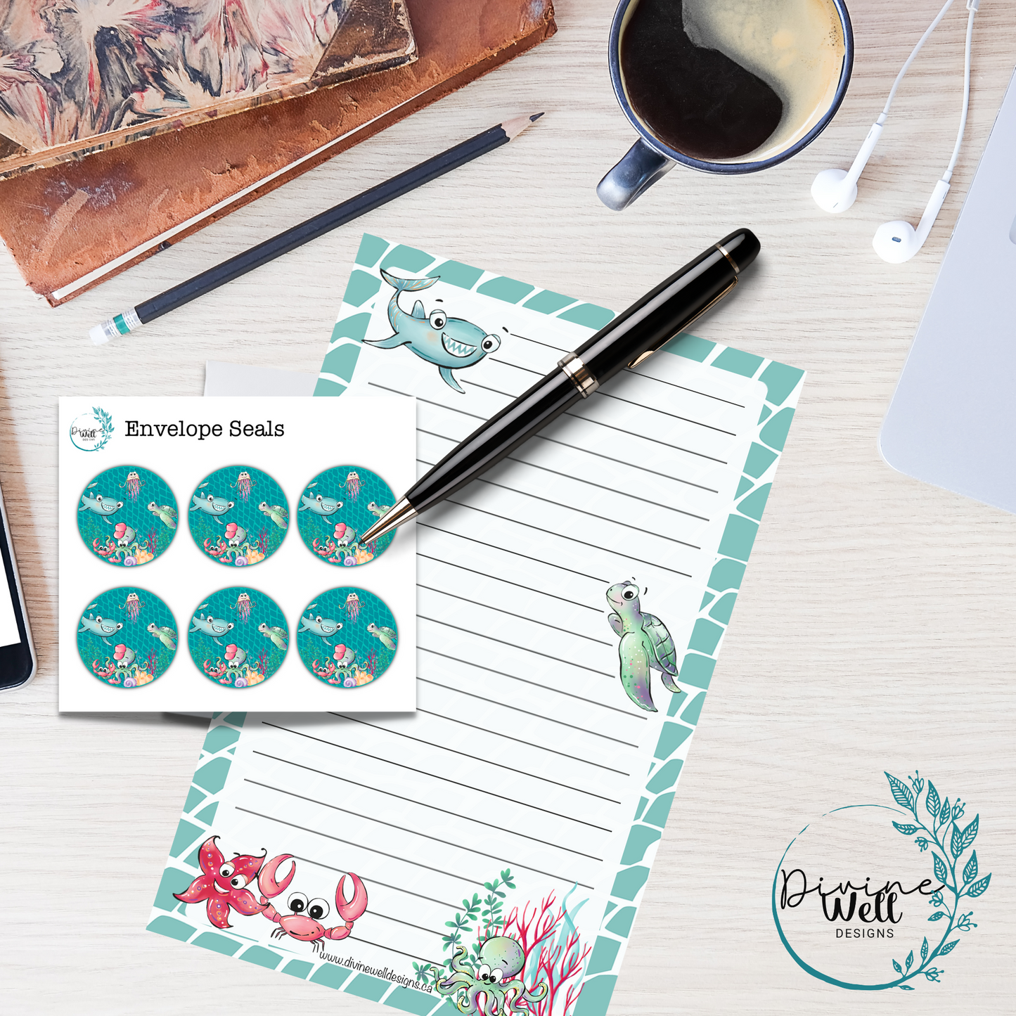 0140 - Under The Sea - Letter Writing Kit