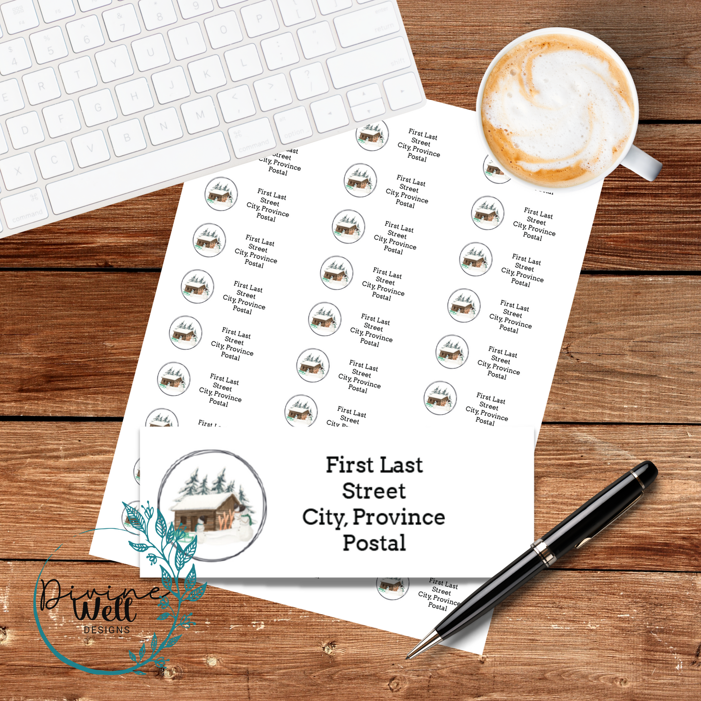 0047- Winter Wonderland - Custom Return Address Labels