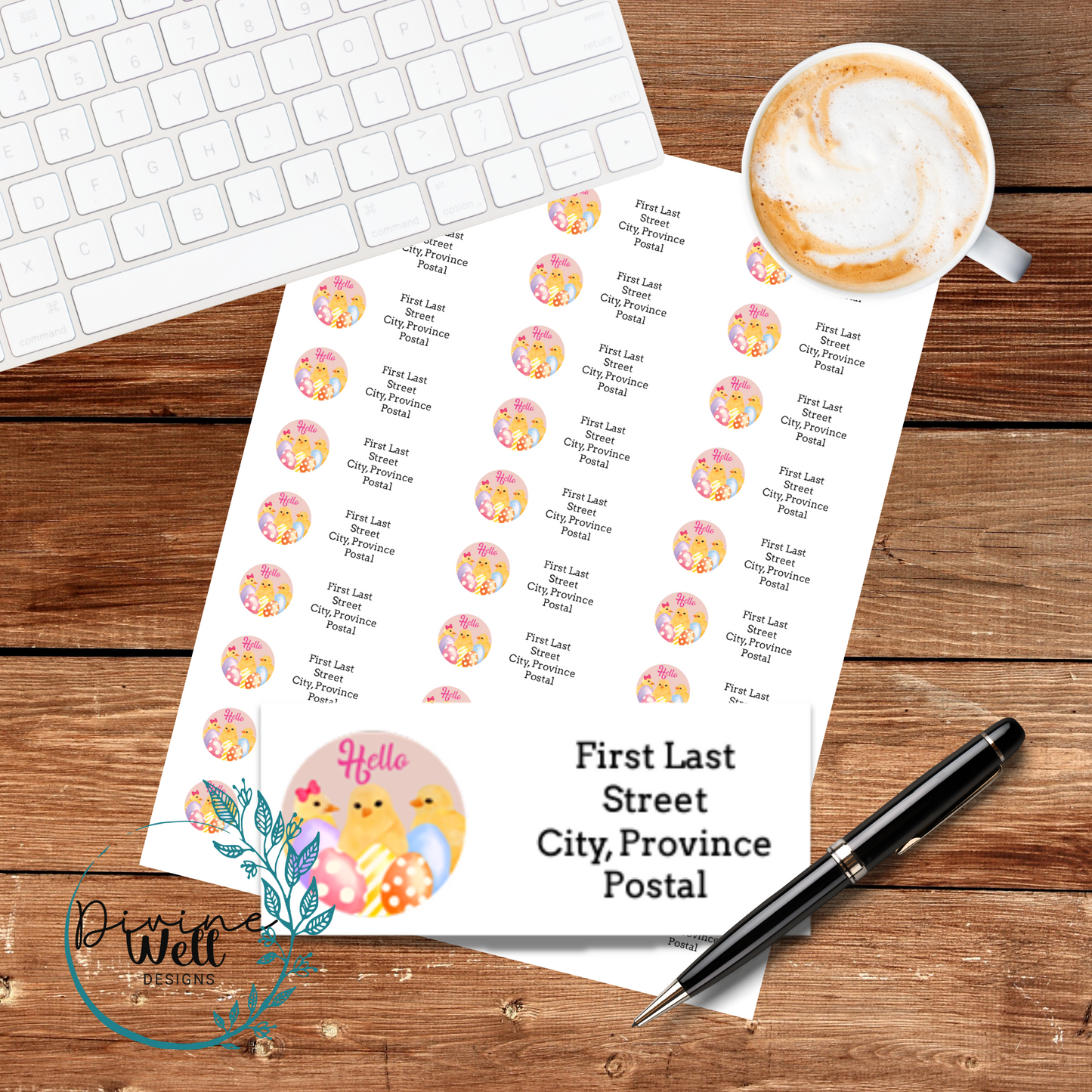 0066 - Fluffy Chicks - Custom Return Address Labels