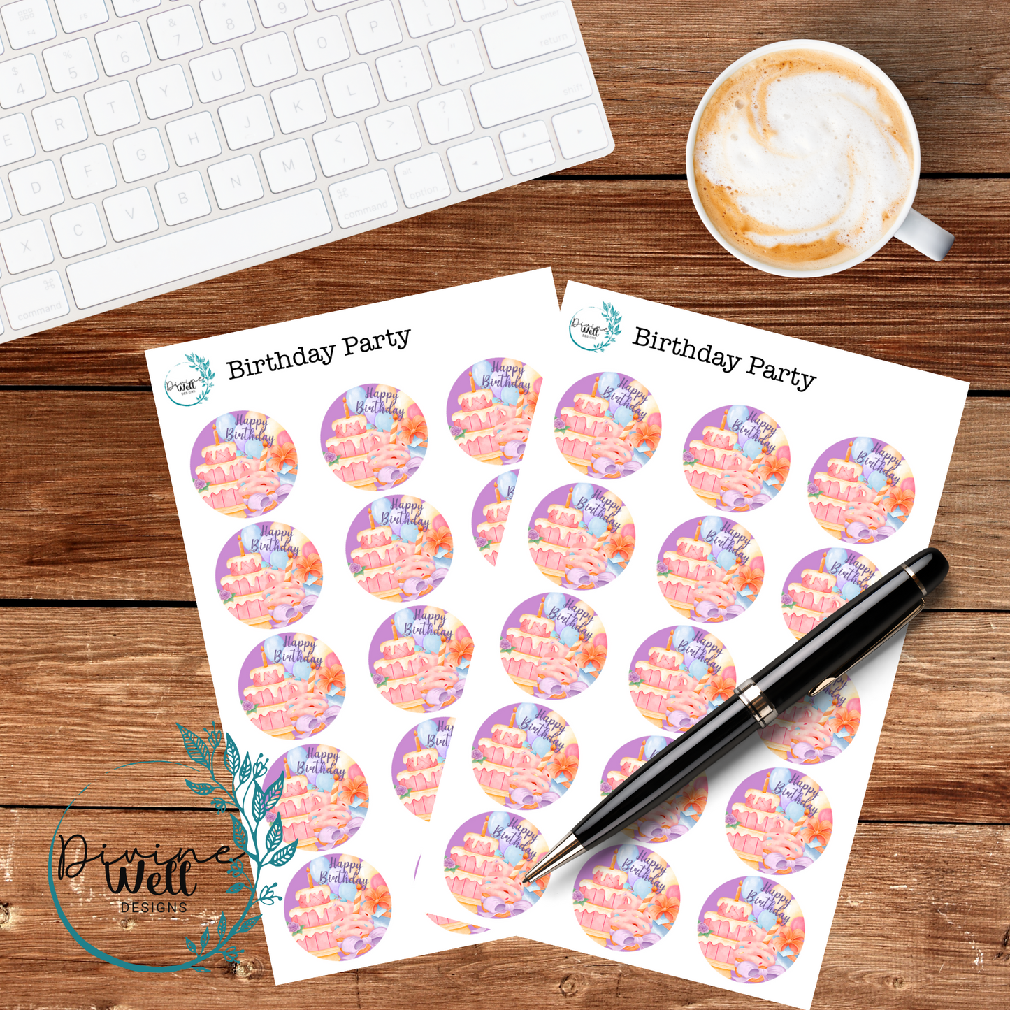 0074- Birthday Party - Envelope Seals