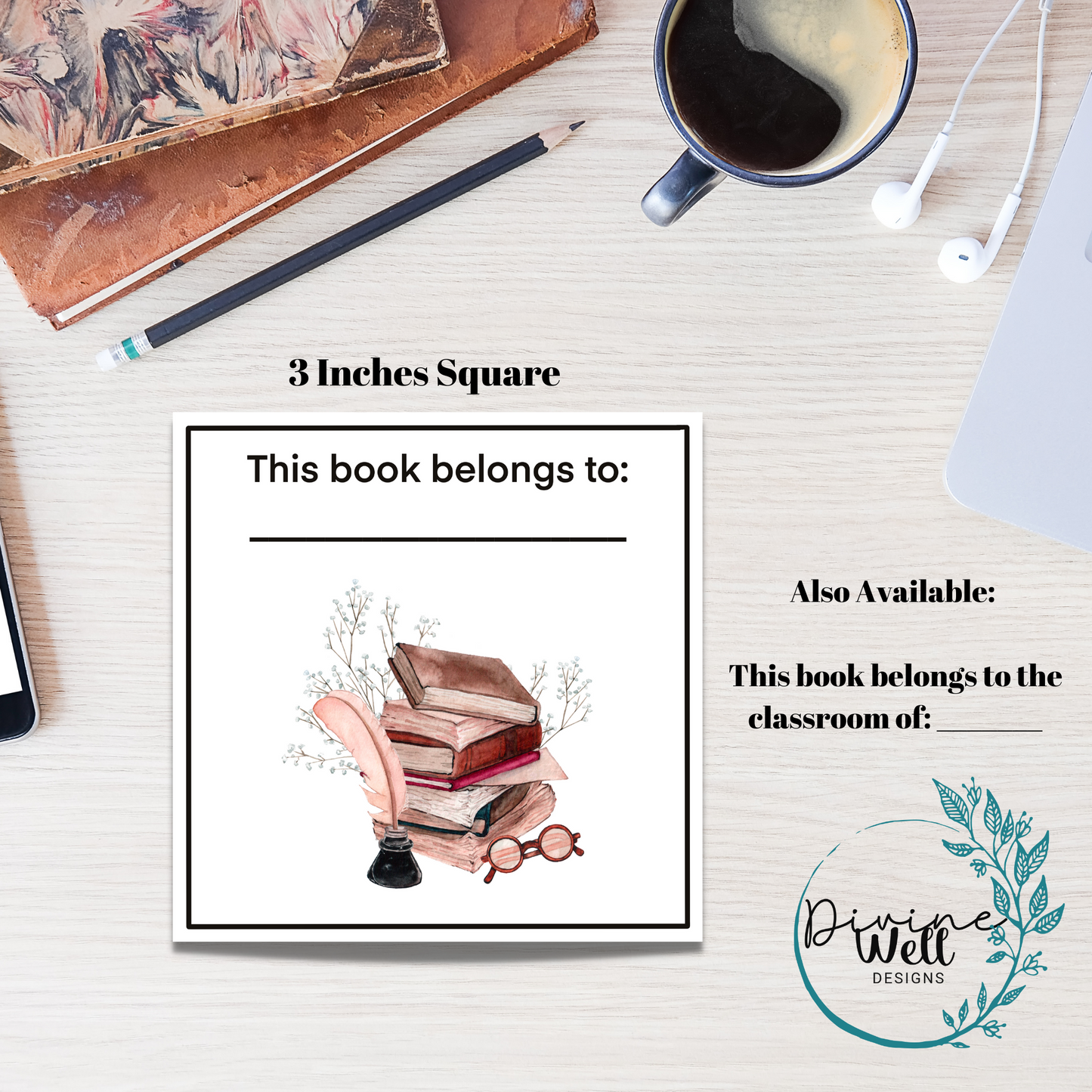 0082 - Vintage Book Lover - Bookplates