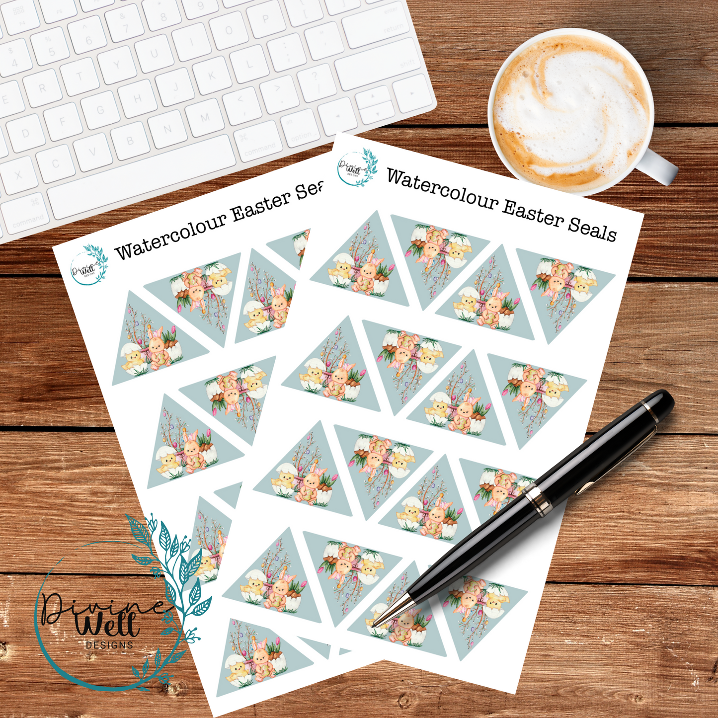0092- Watercolour Spring - Envelope Seals