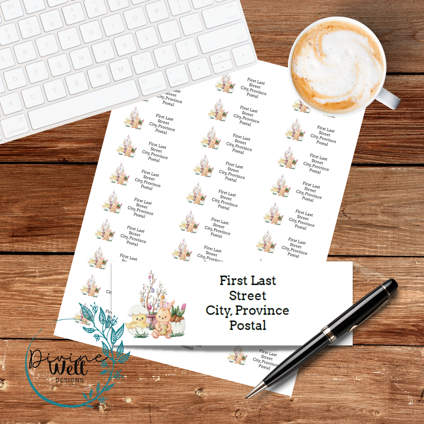 0092 - Watercolour Spring - Custom Return Address Labels