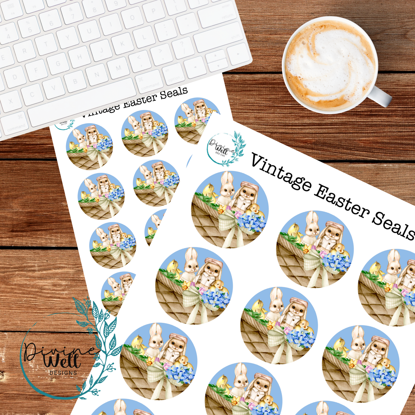 0093- Vintage Easter - Envelope Seals
