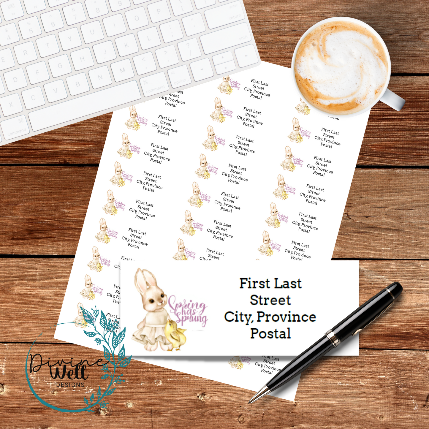 0093 - Vintage Easter - Custom Return Address Labels