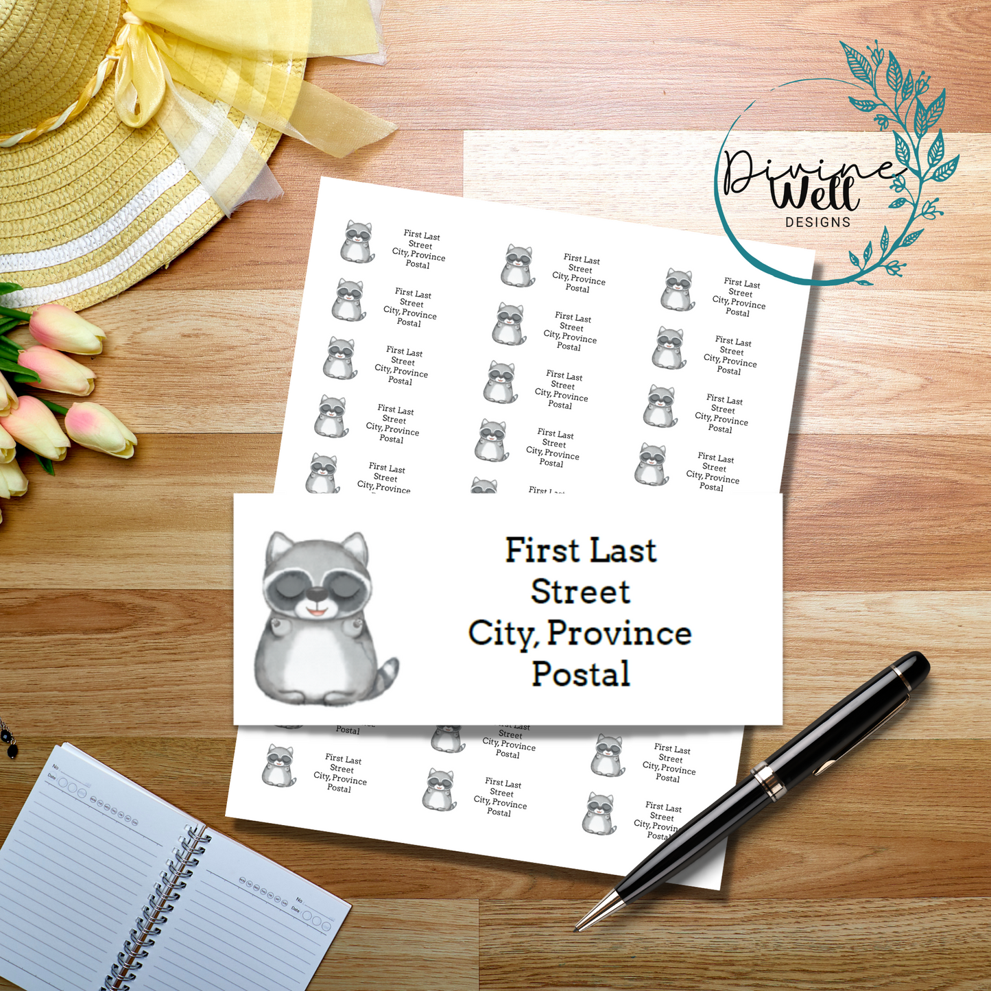 0114.1 - Cute Kawaii Animals - Custom Return Address Labels