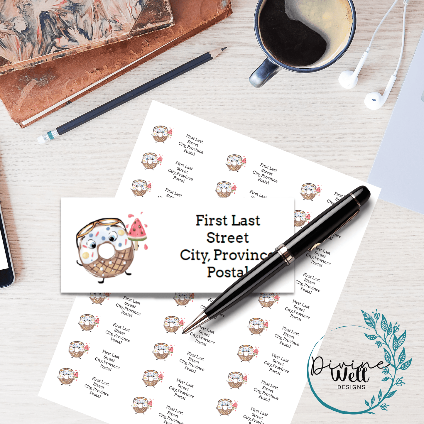 0139 - Donut Let Go of Summer - Custom Return Address Labels