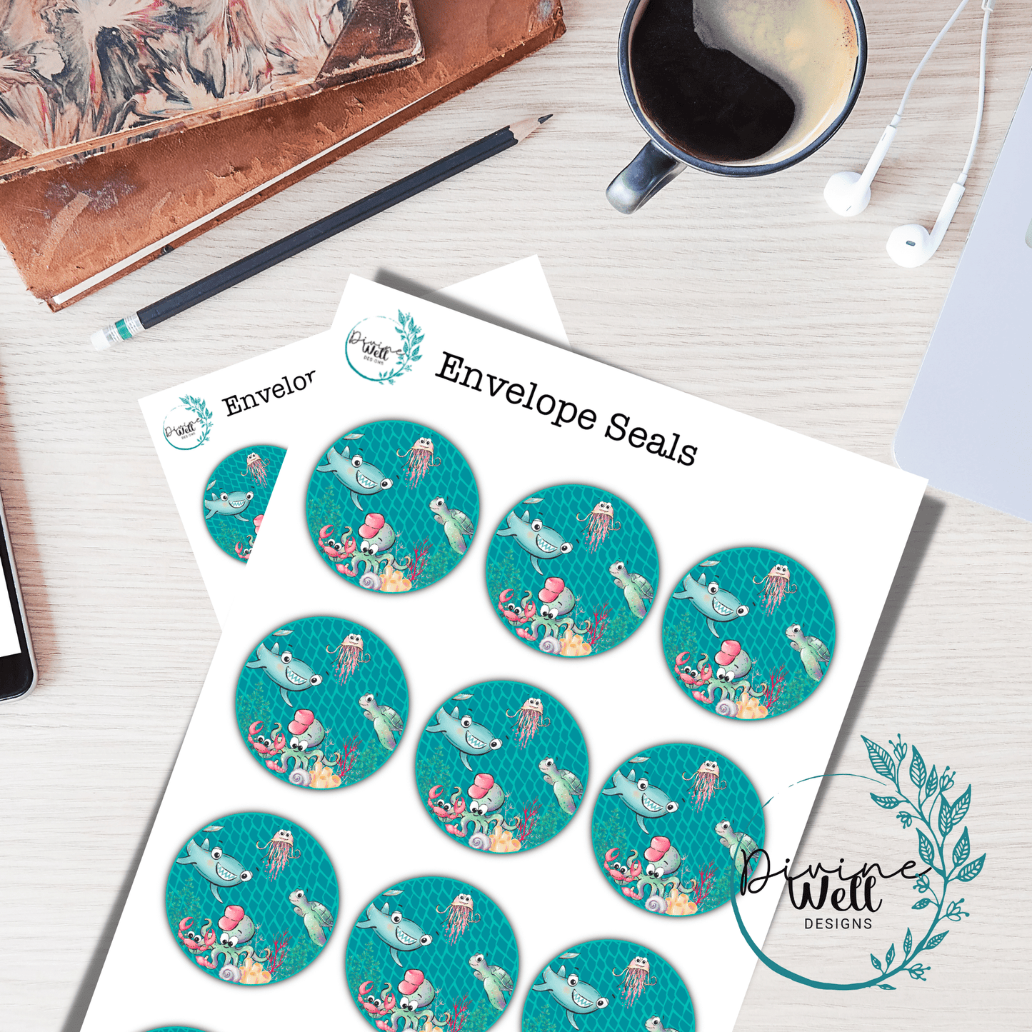 0140 - Under the Sea - Envelope Seals