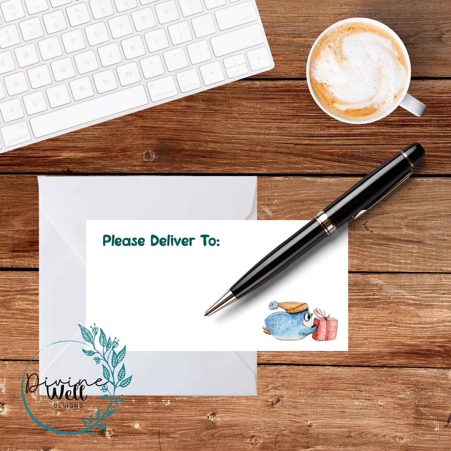 0038 - Christmas Penguins - Please Deliver To Labels