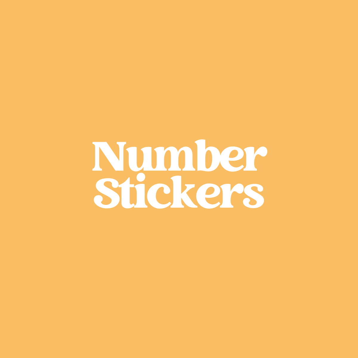 Mini Number Sticker Sheets