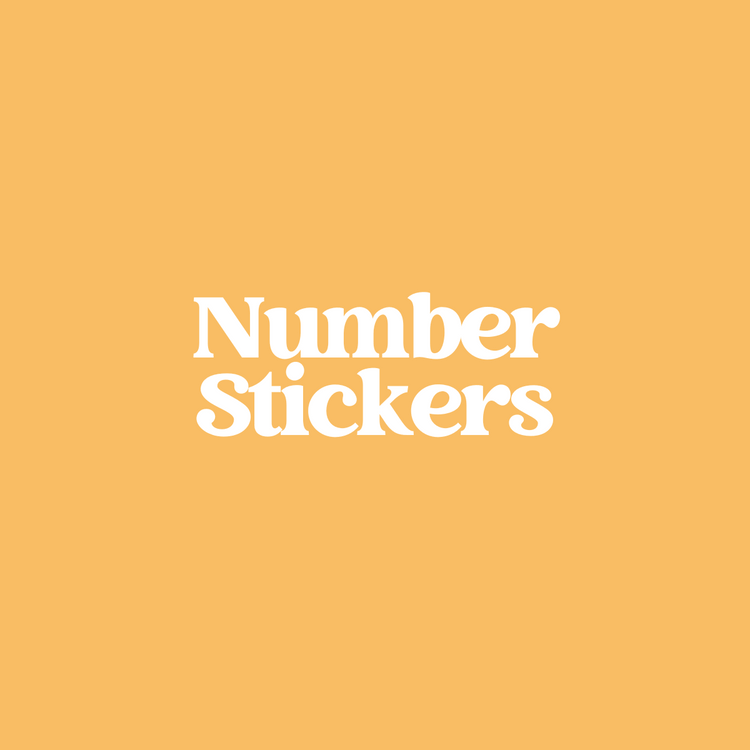Mini Number Sticker Sheets