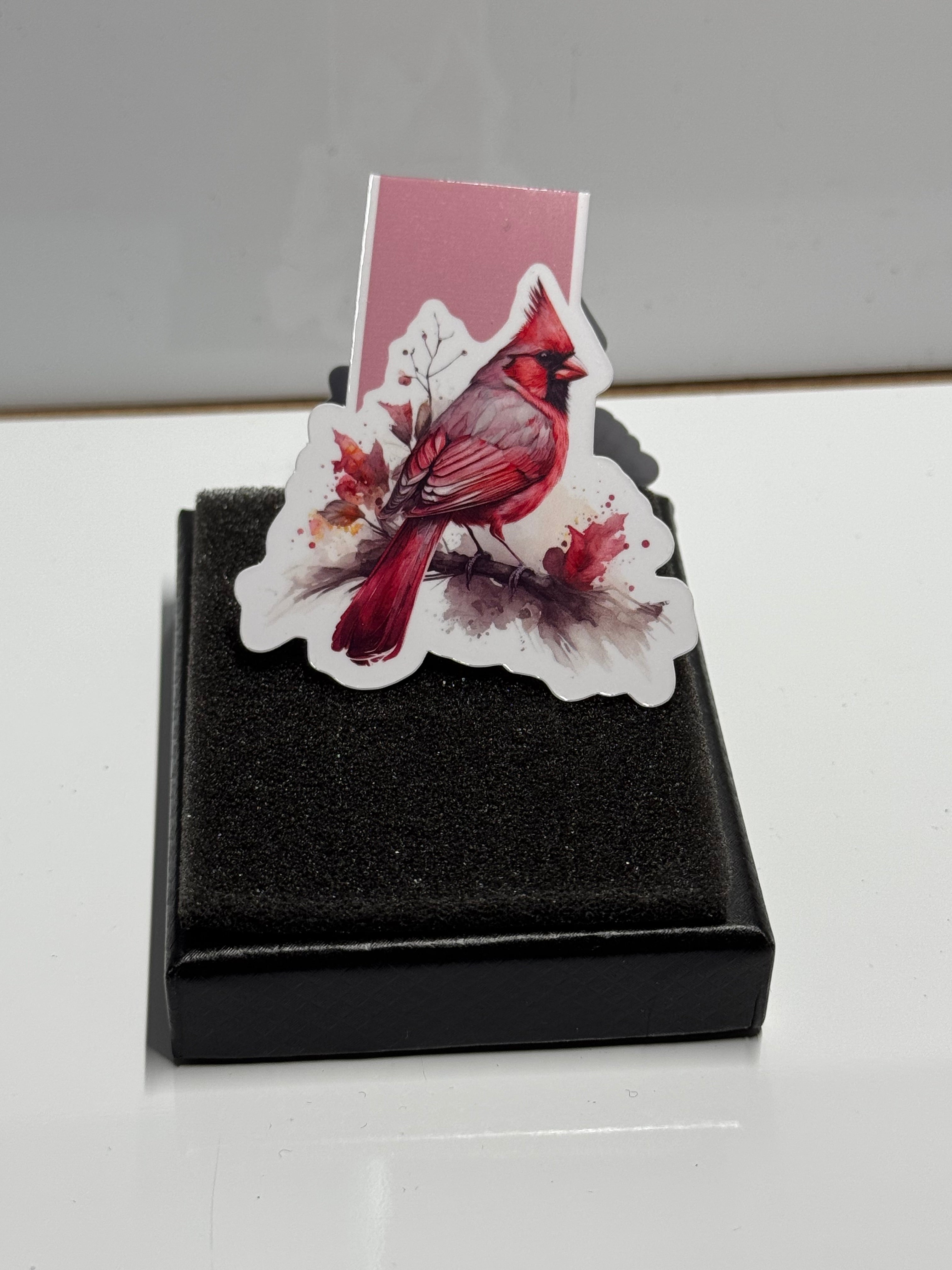 Magnetic Bookmark | Watercolour Cardinal