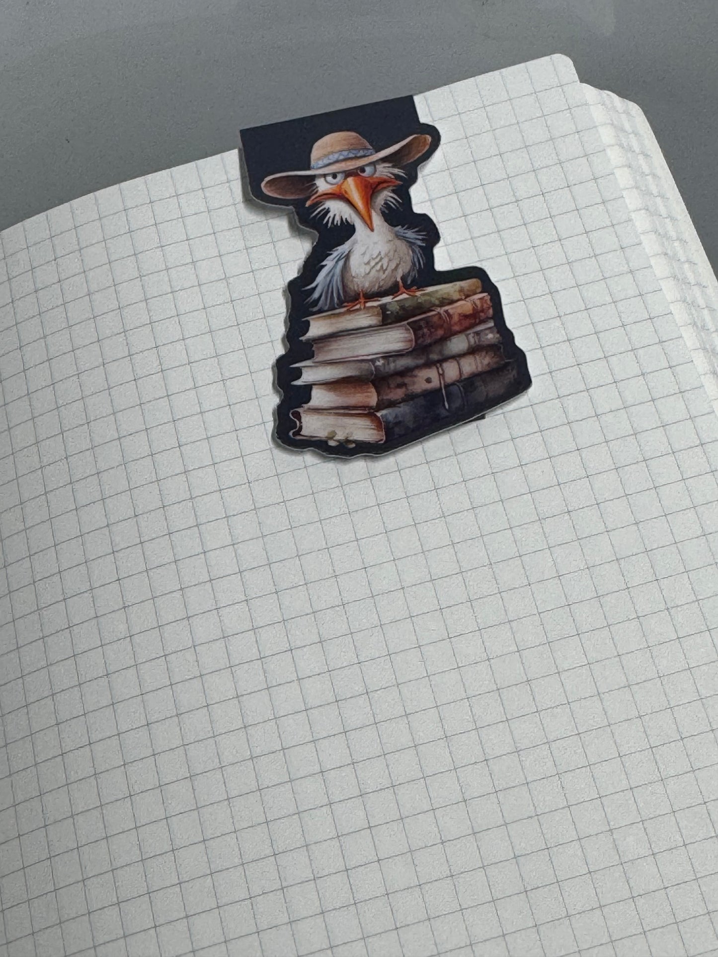 Magnetic Bookmark | Grumpy Seagull on Books