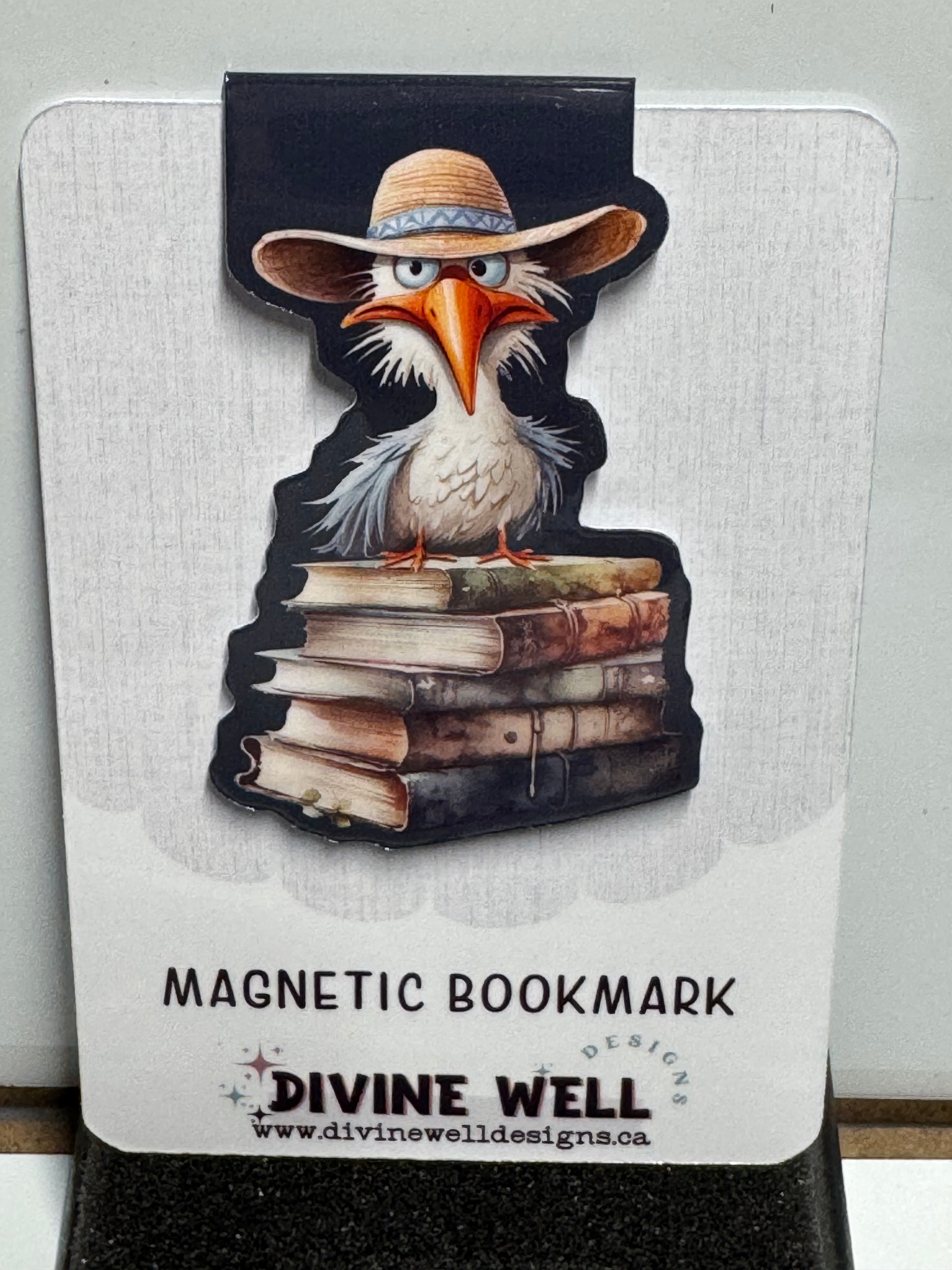 Magnetic Bookmark | Grumpy Seagull on Books
