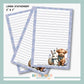0291- Fluffy Easter - Half Letter Writing Stationery Paper