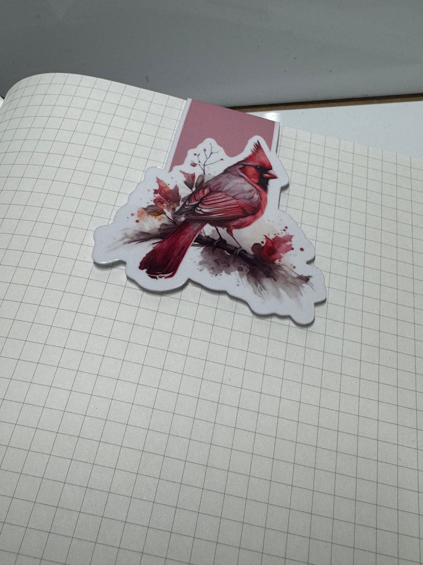 Magnetic Bookmark | Watercolour Cardinal