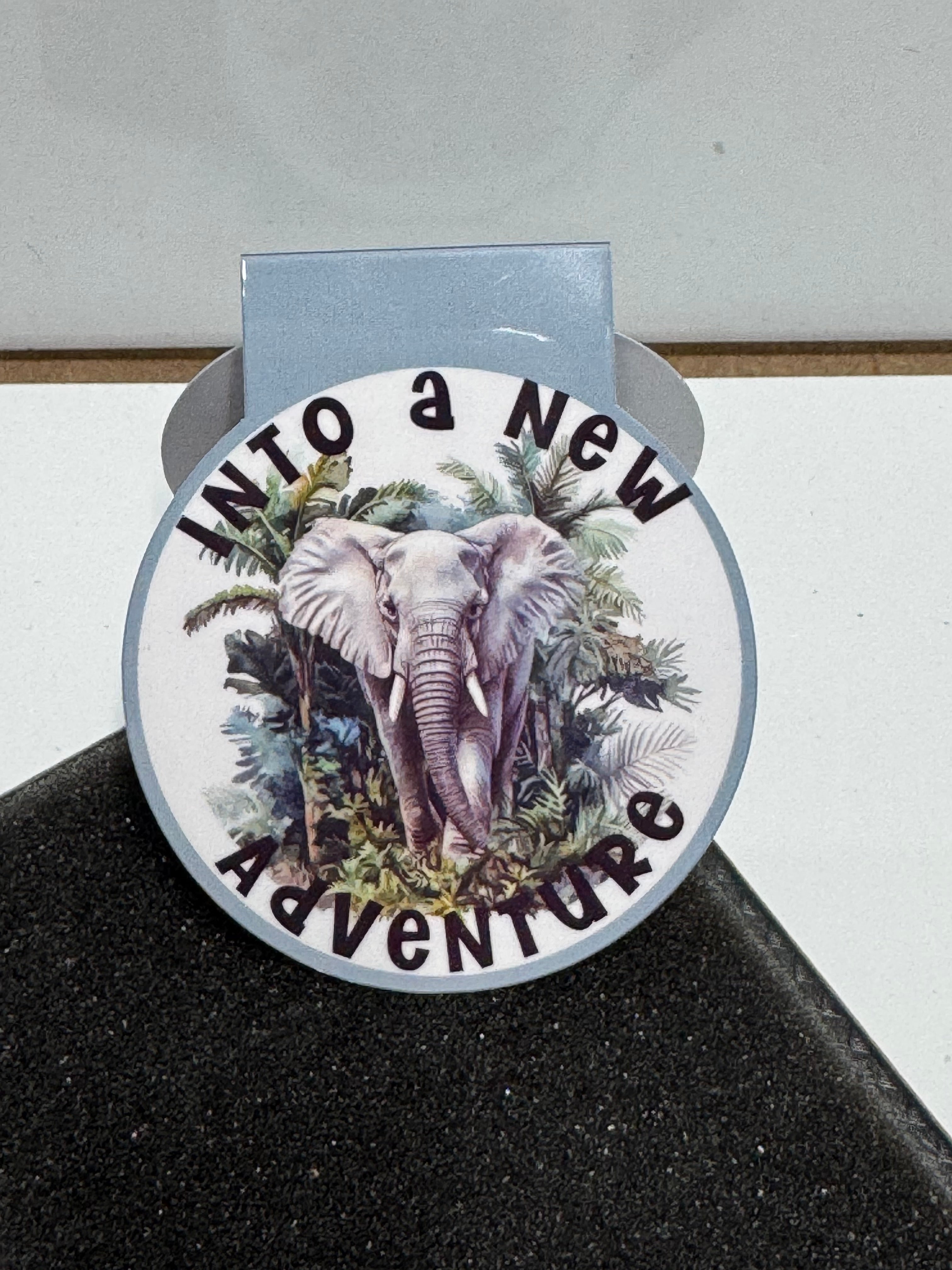 Magnetic Bookmark | Watercolor Elephant in Jungle