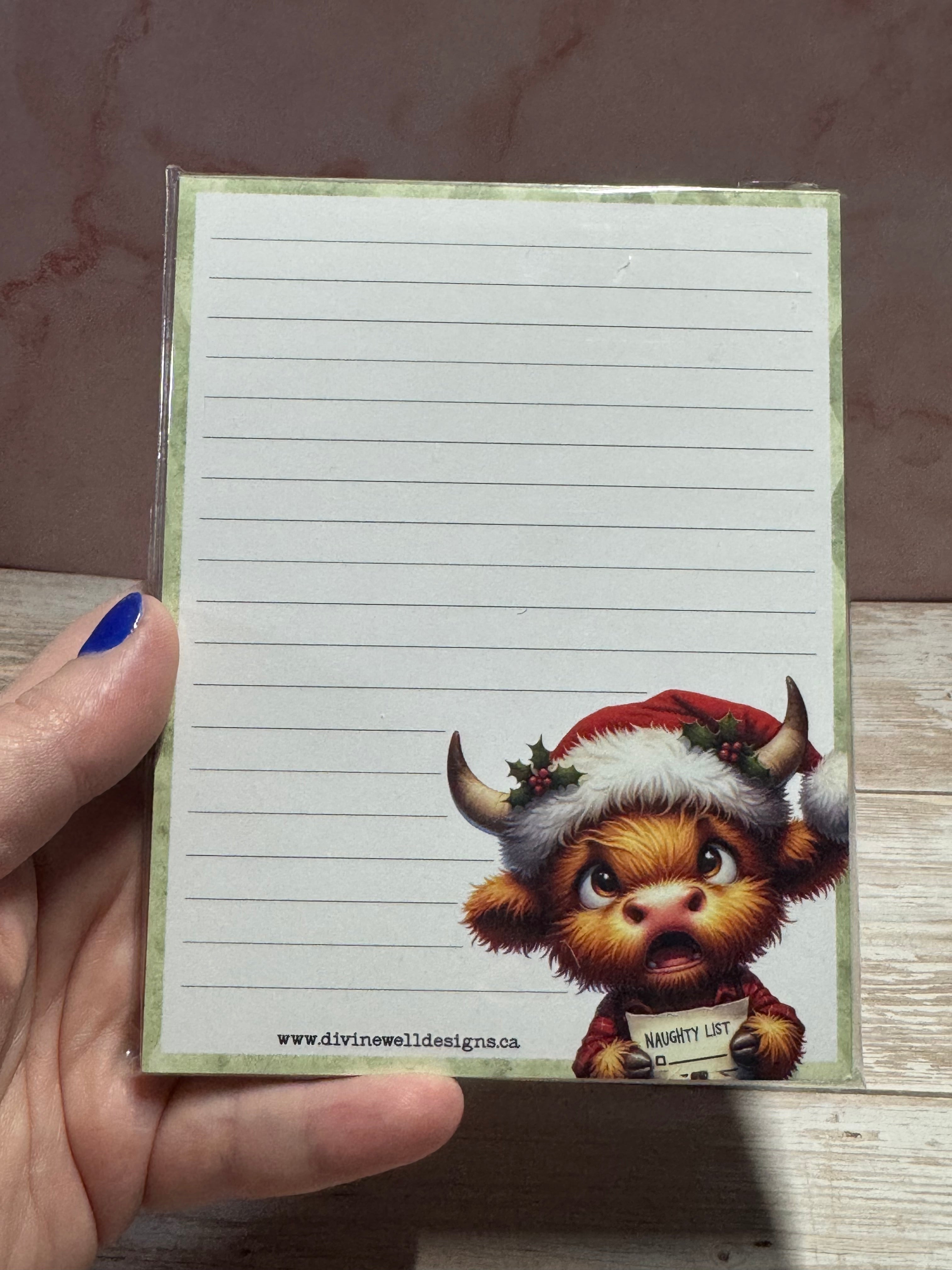 Notepad | 4 x 5.5 " | Naughty List | NP-0023