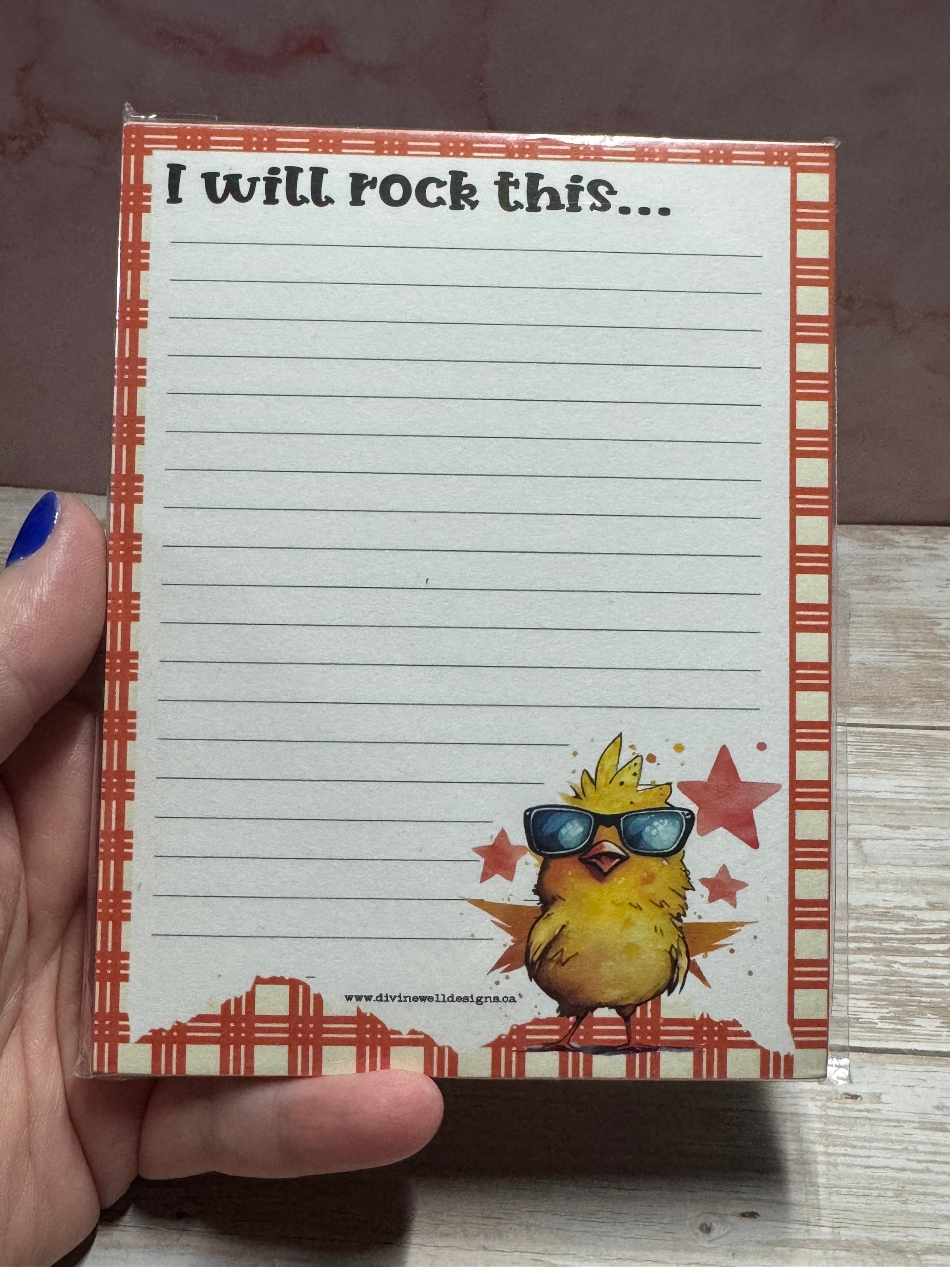 Notepad | 4 x 5.5 " | I Will Rock This | NP-0022