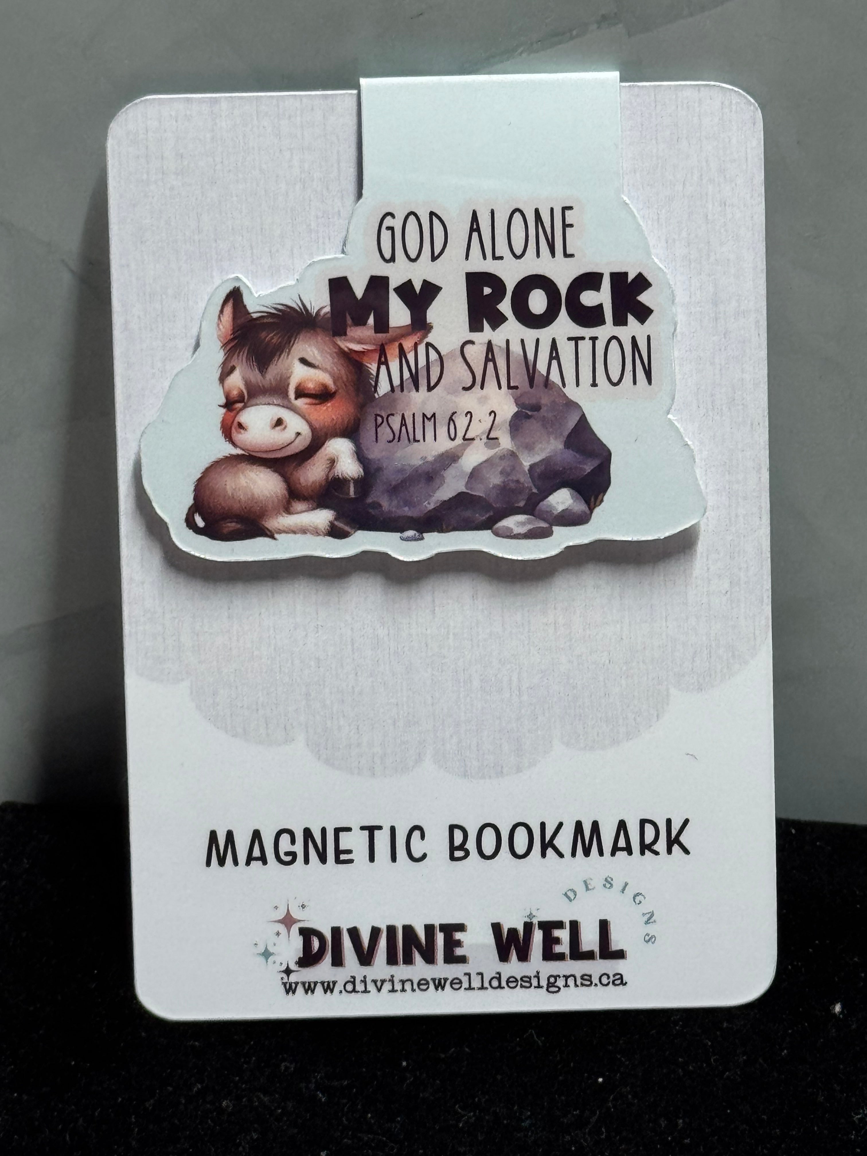 Magnetic Bookmark | God Alone My Rock and Salvation