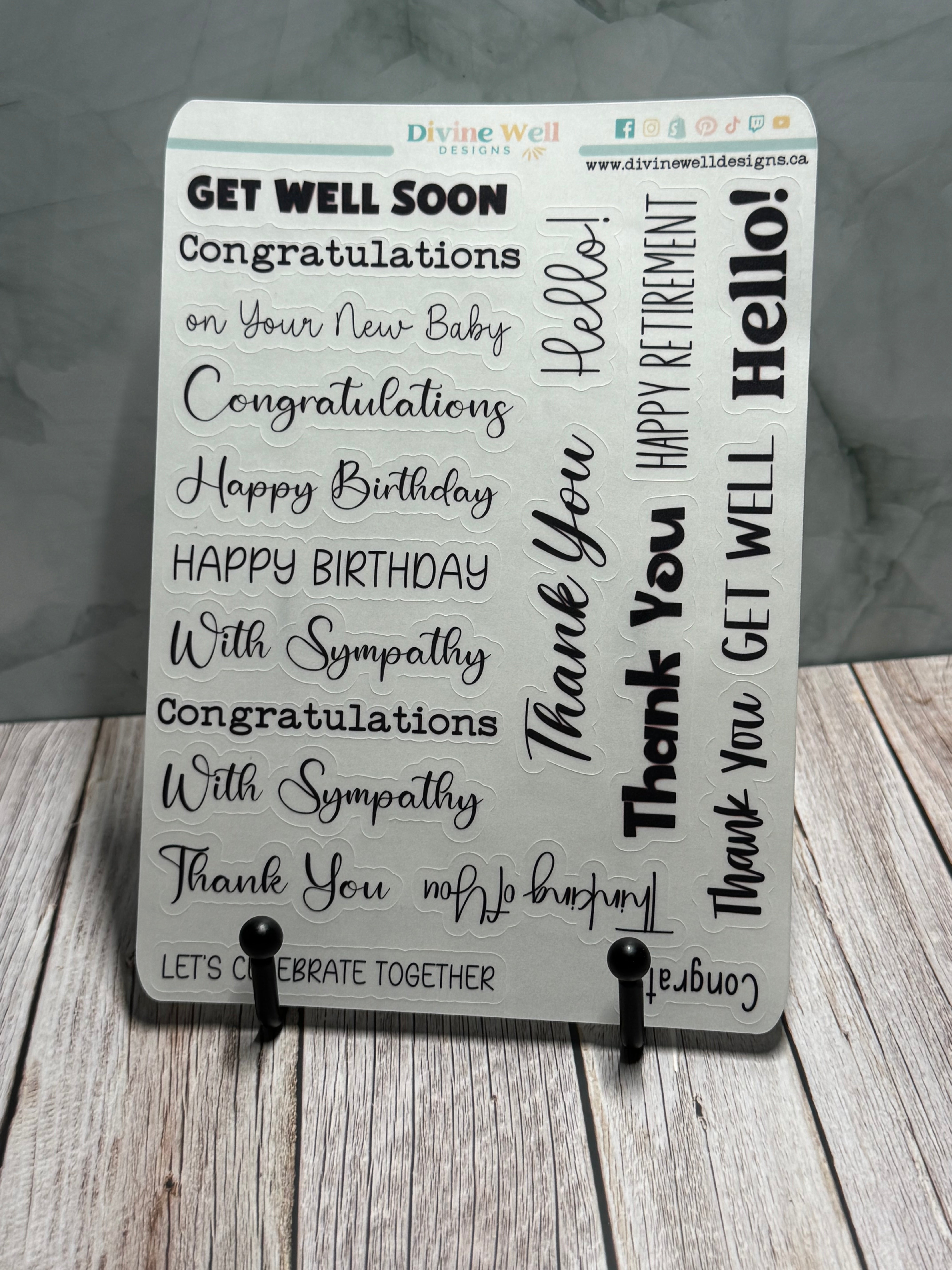 Script Stickers | Everyday Sentiments | SC-0021