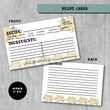 Recipe Cards | 4x6 | 10 Pack | Lemon Blossoms | RC-0135