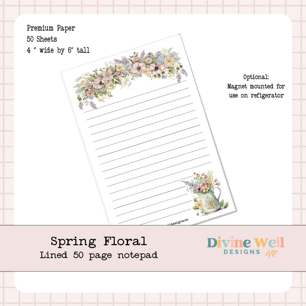 0228 - Spring Florals - 4 x 5.5 Notepad