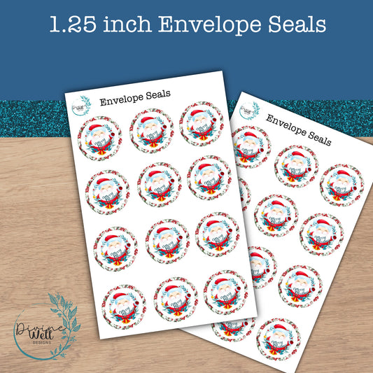 0129 - Santa and Friends - Envelope Seals