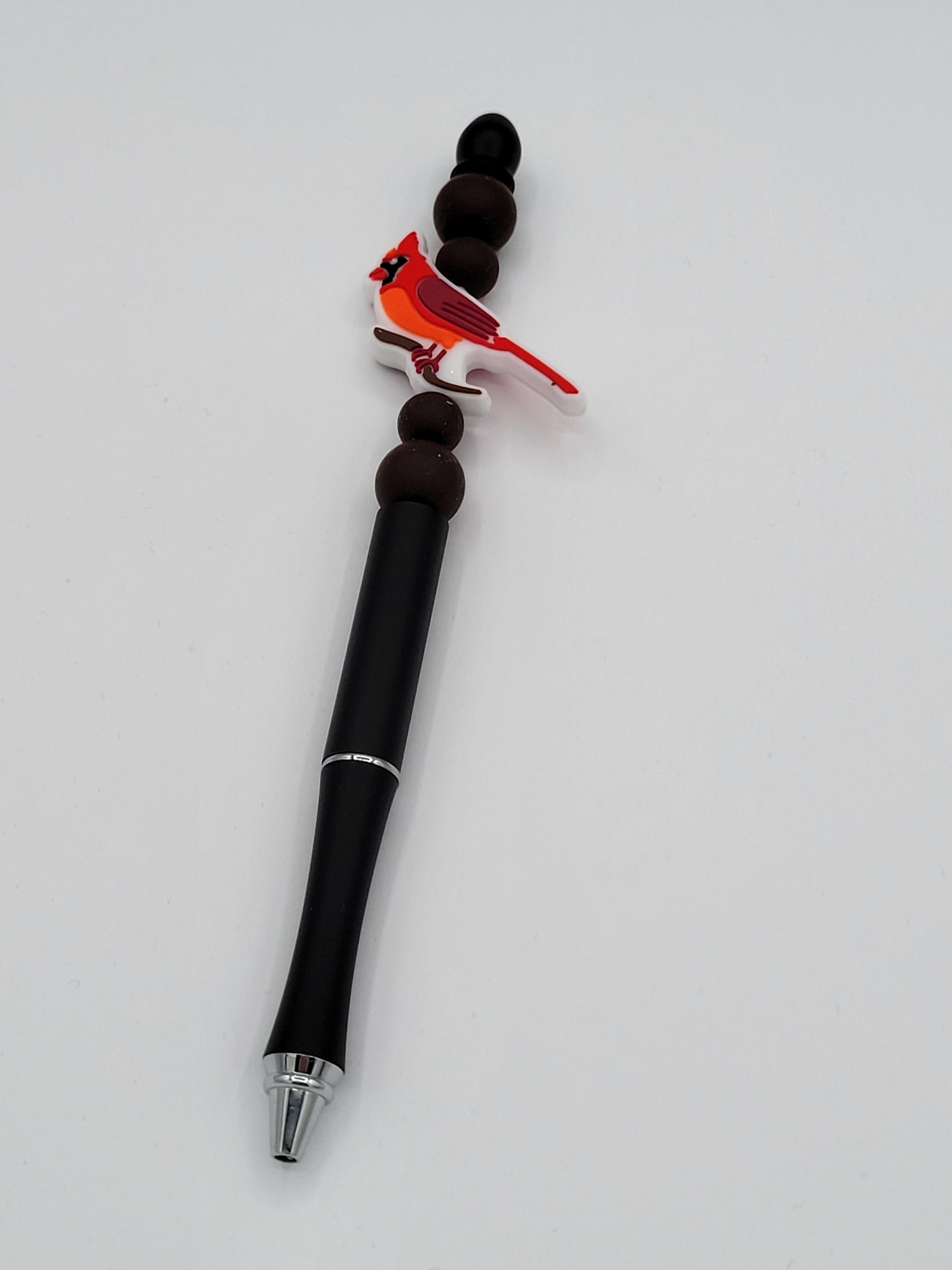 Cardinal Beaded Refillable Metal Pen
