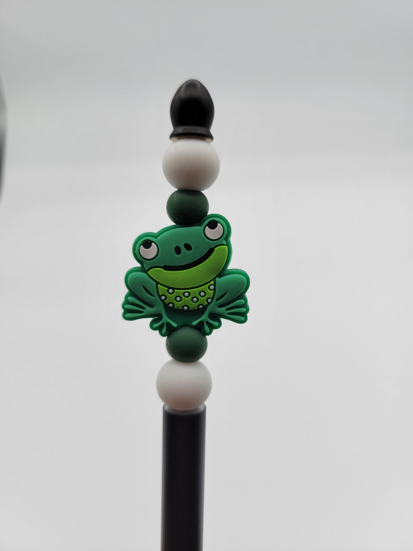 Jumping Frog Beaded Refillable Metal Pen