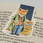 0115 - Vintage Fox with Books - Magnetic Bookmark