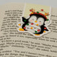 0193 - Tied in Lights Reindeer Penguin - Magnetic Bookmark